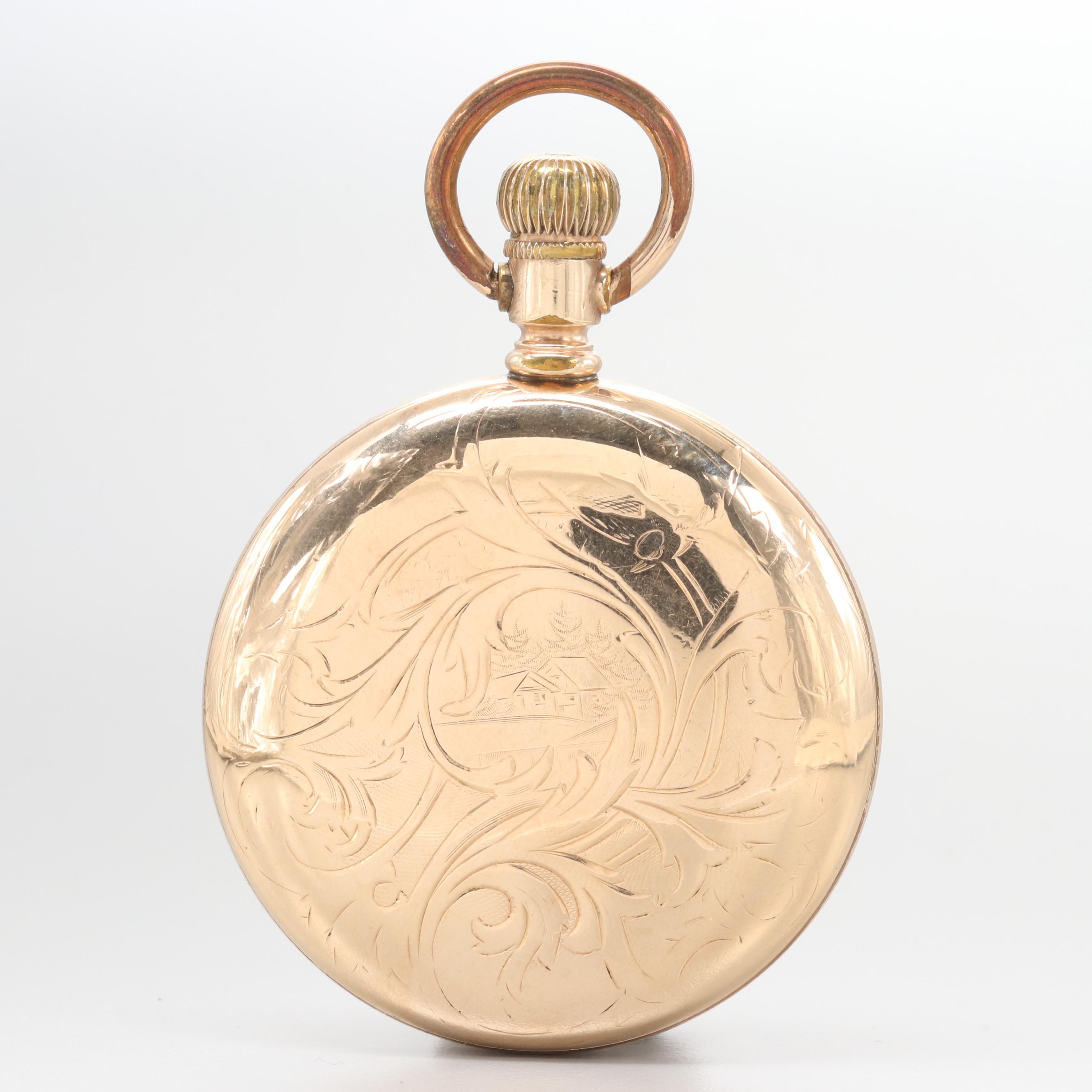 Circa 1908 Waltham Gold Filled Pocket Watch