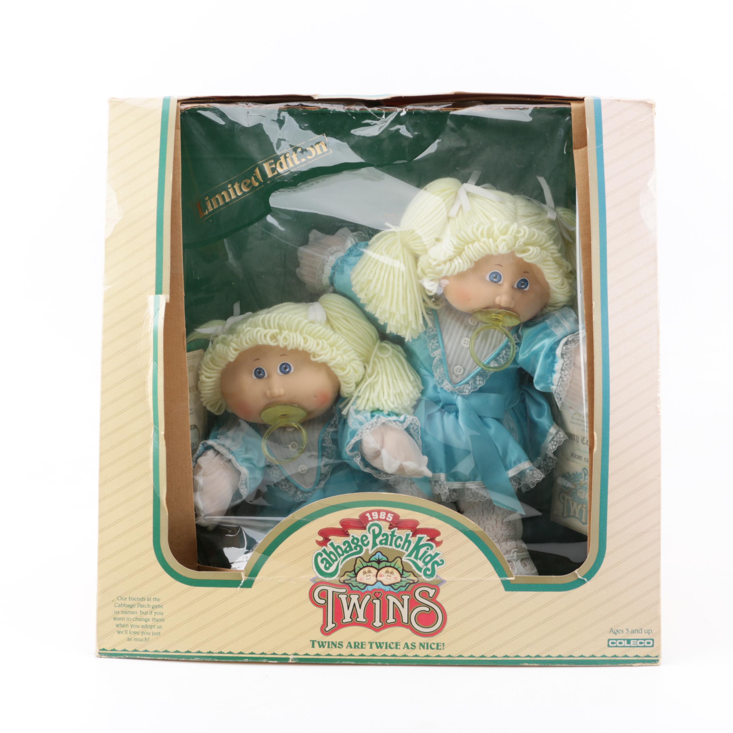 Coleco "Cabbage Patch Kids Twins" Vinyl Dolls, 1985