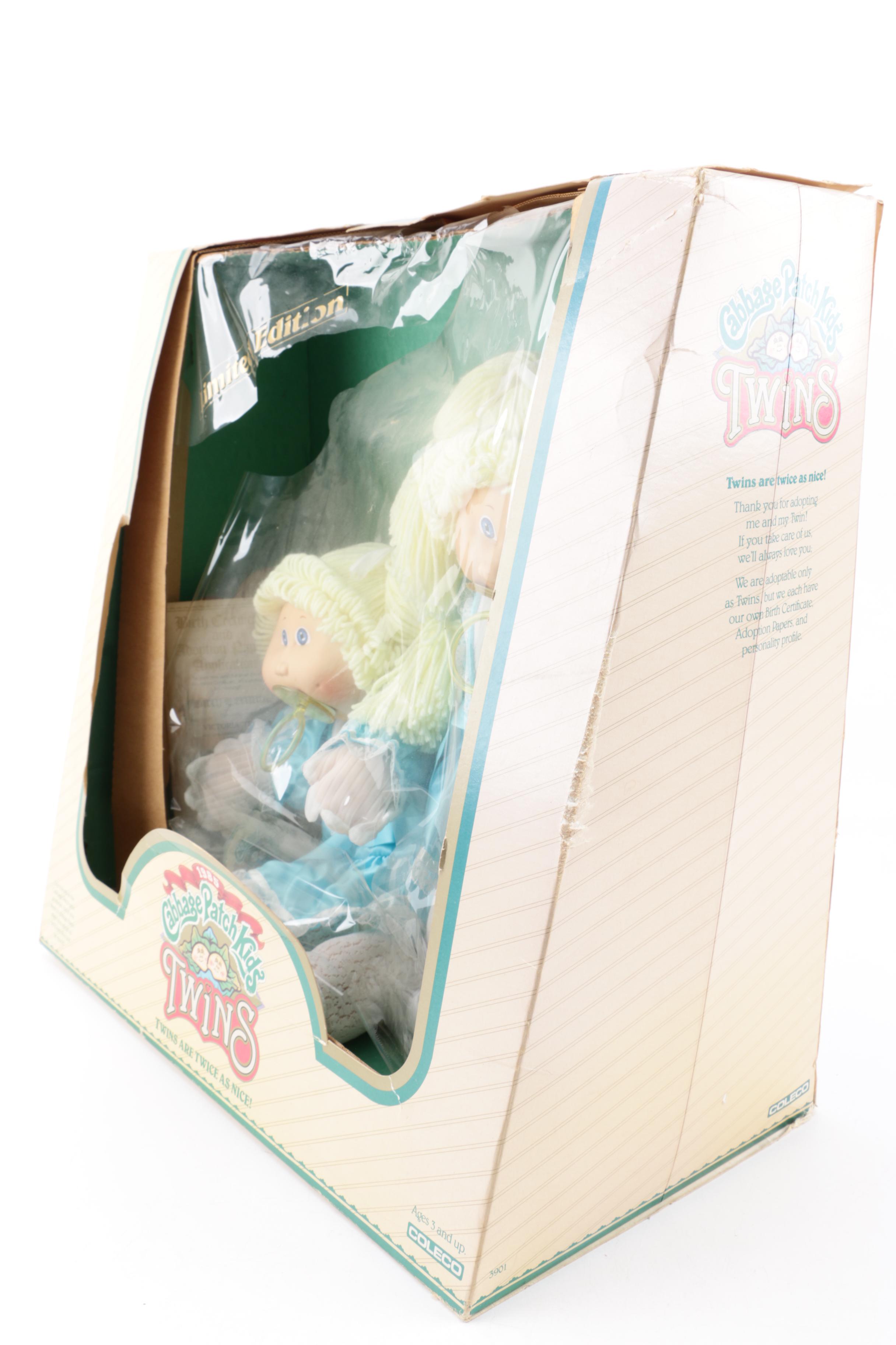 Coleco "Cabbage Patch Kids Twins" Vinyl Dolls, 1985