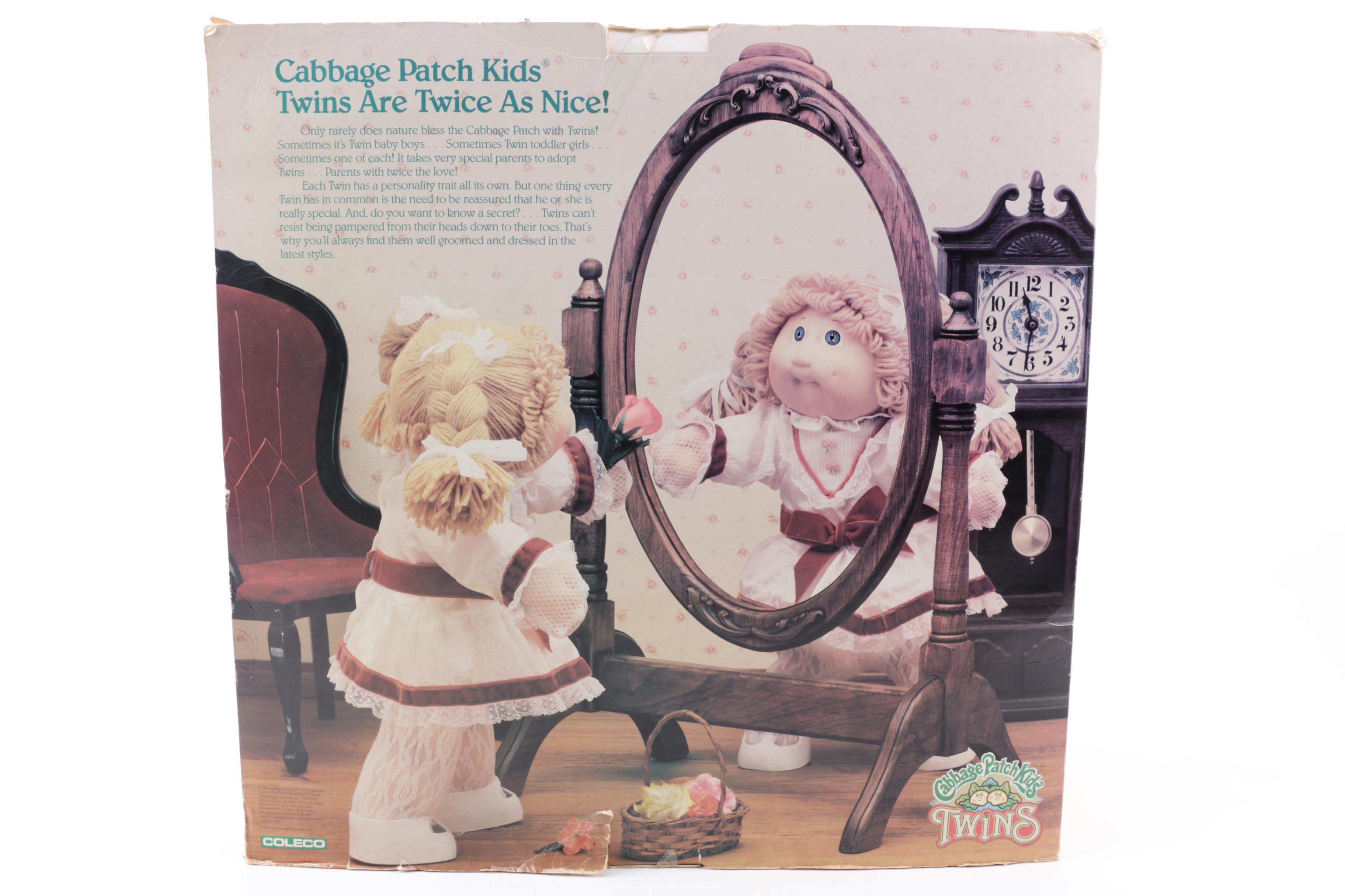 Coleco "Cabbage Patch Kids Twins" Vinyl Dolls, 1985