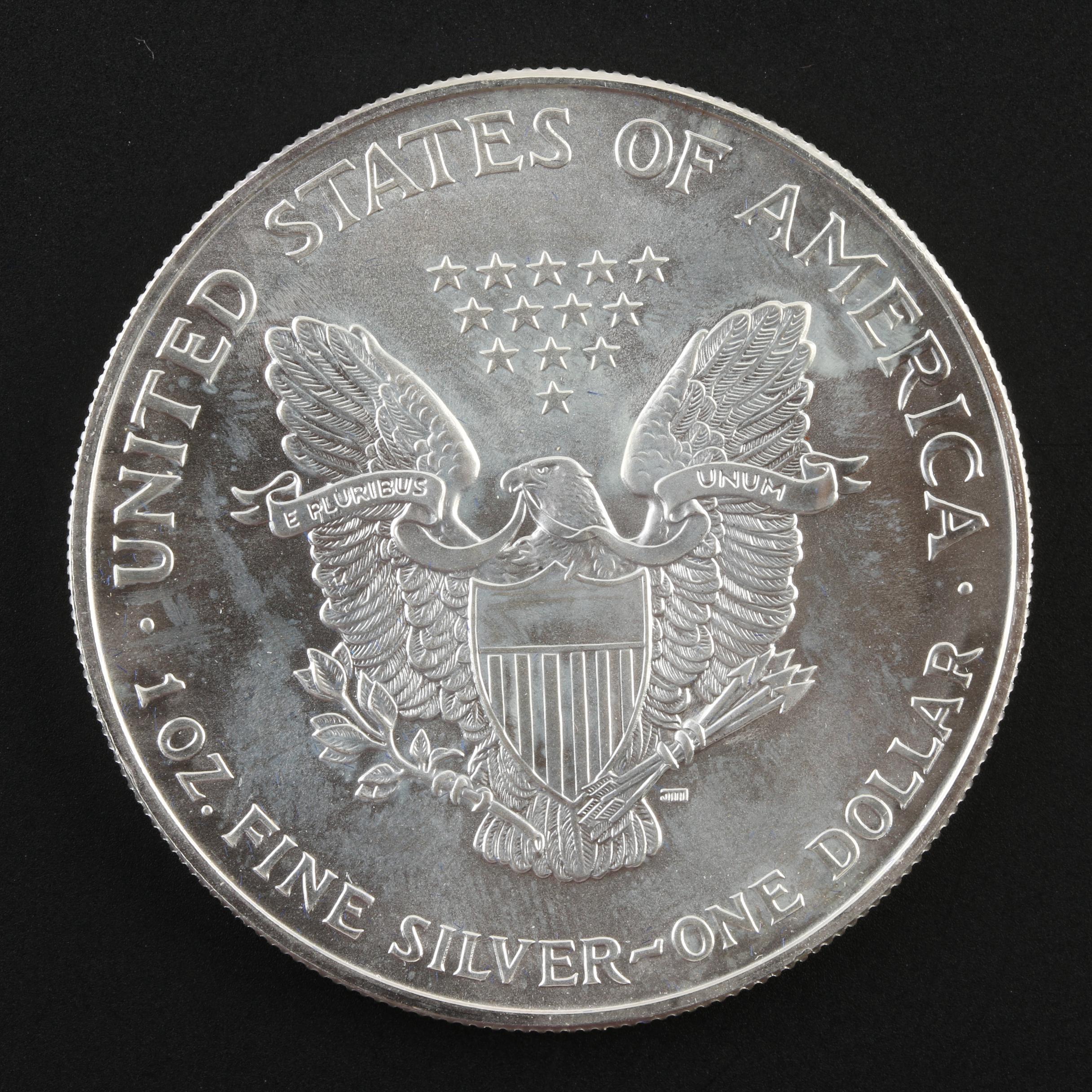 Colorized 1999 Silver American Eagle Dollar Coin