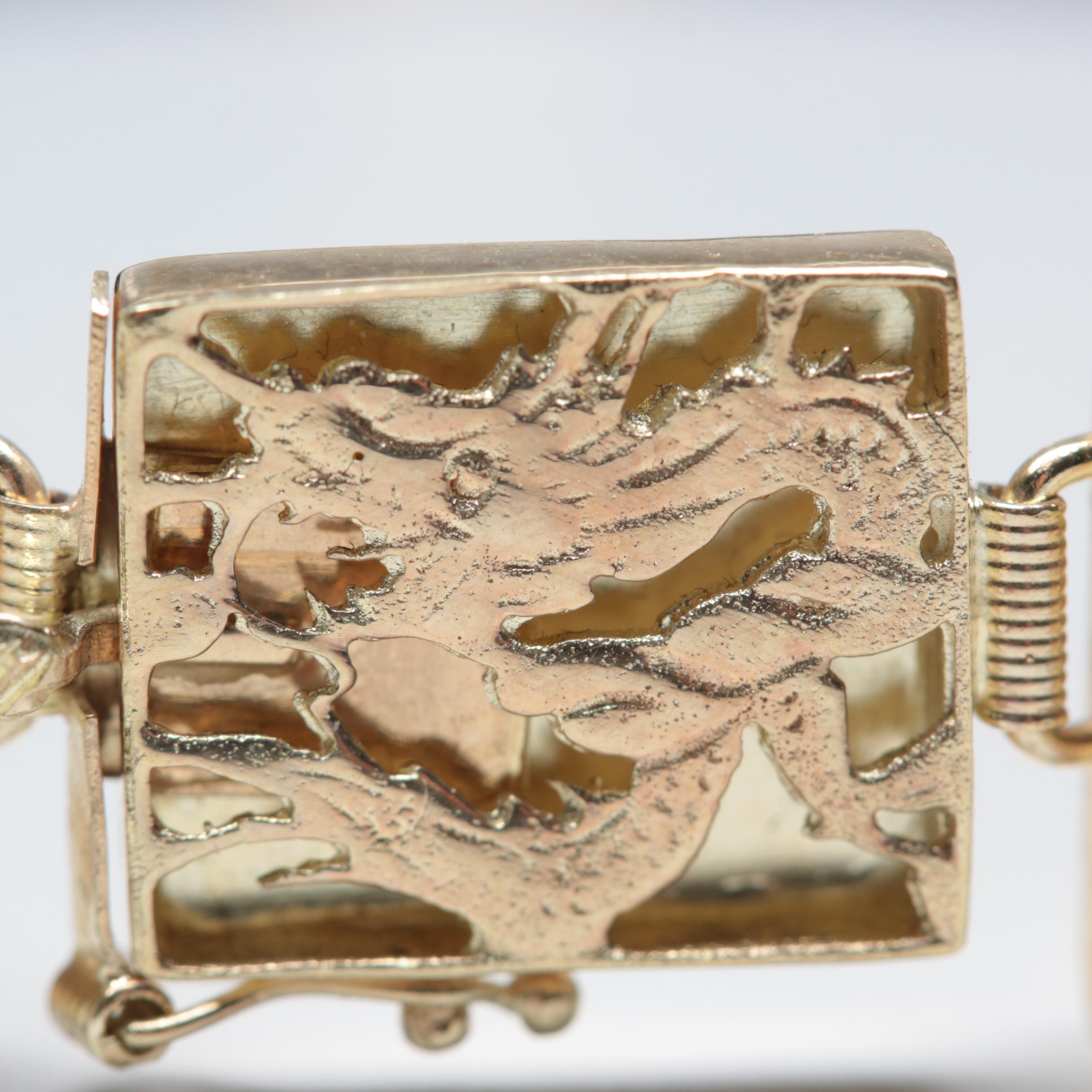 14K Yellow Gold Black Onyx Bracelet