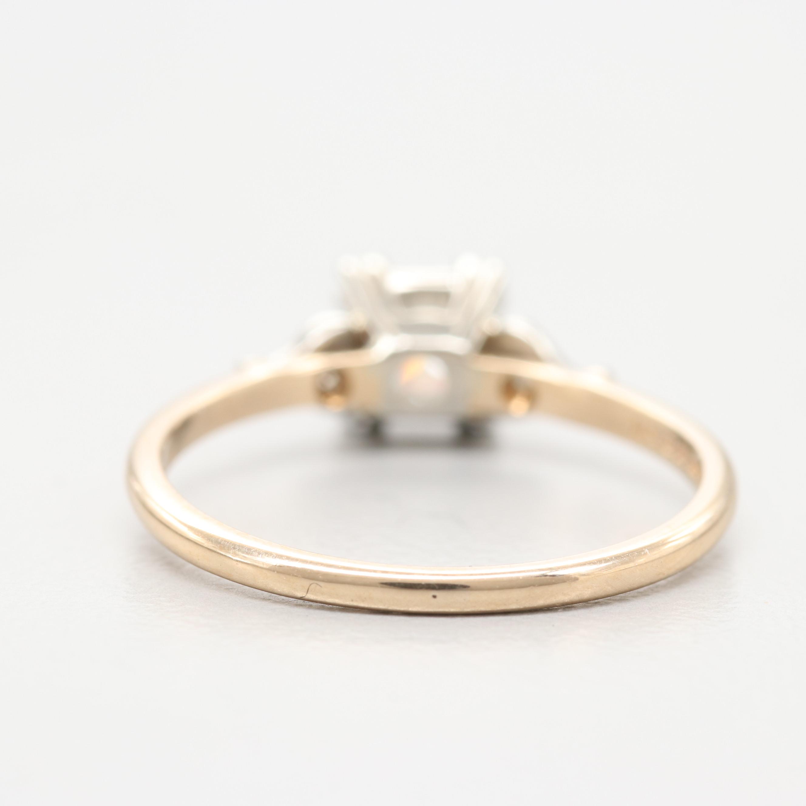 14K Yellow and 14K White Gold Diamond Ring