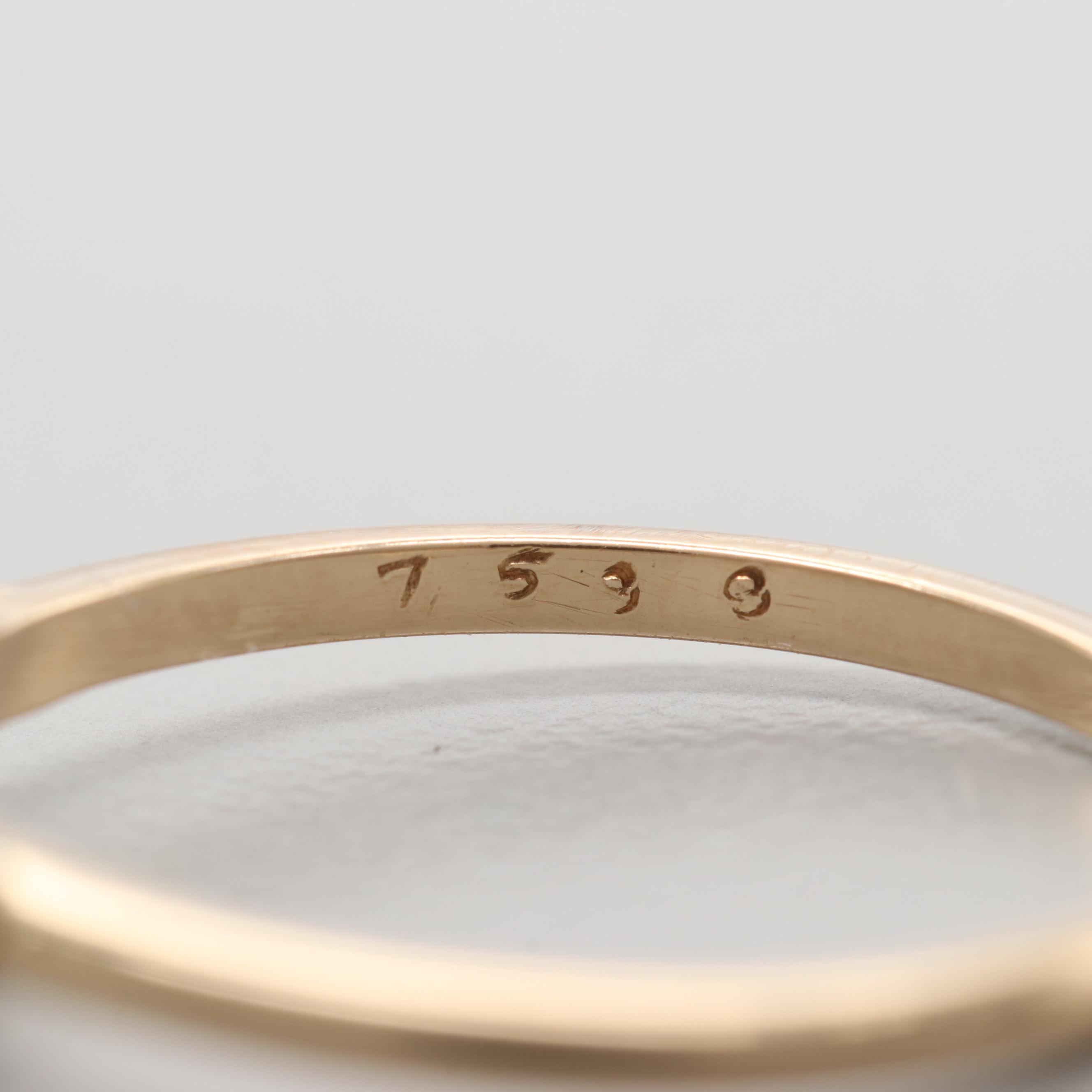 14K Yellow and 14K White Gold Diamond Ring