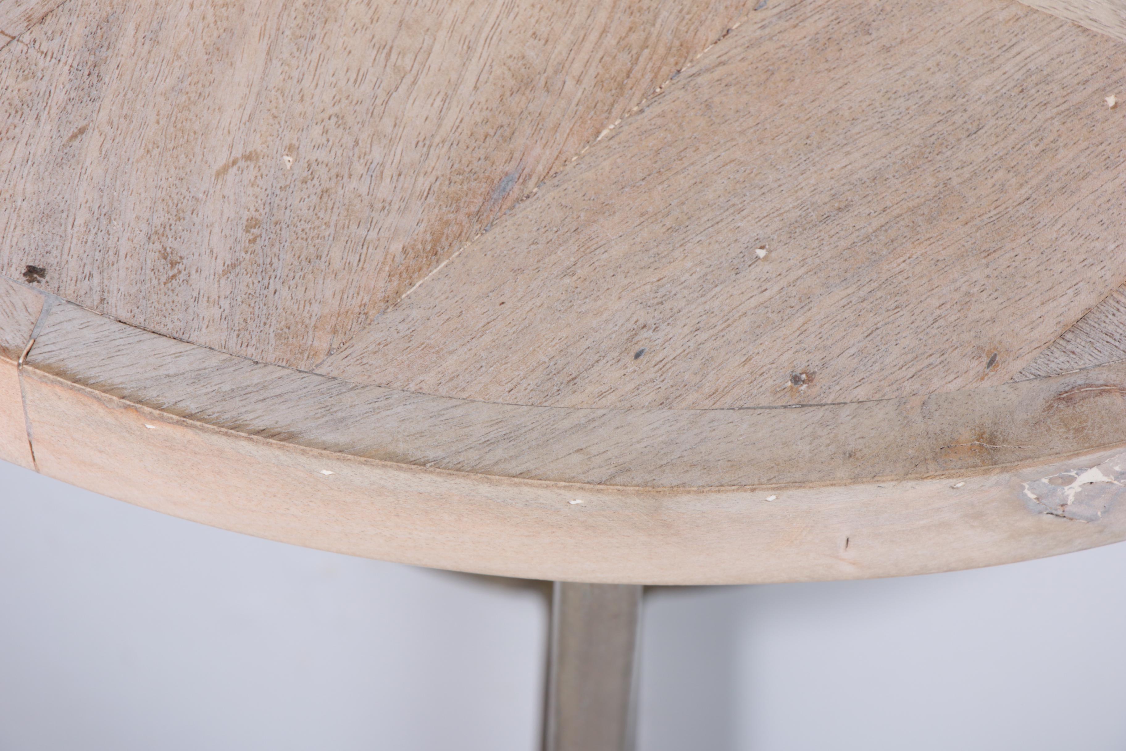 Contemporary Wood and Brass "Flourish" Side Tables