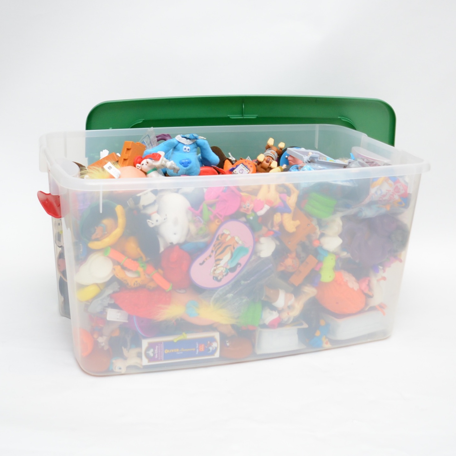 Bin of Collectible McDonalds Toys