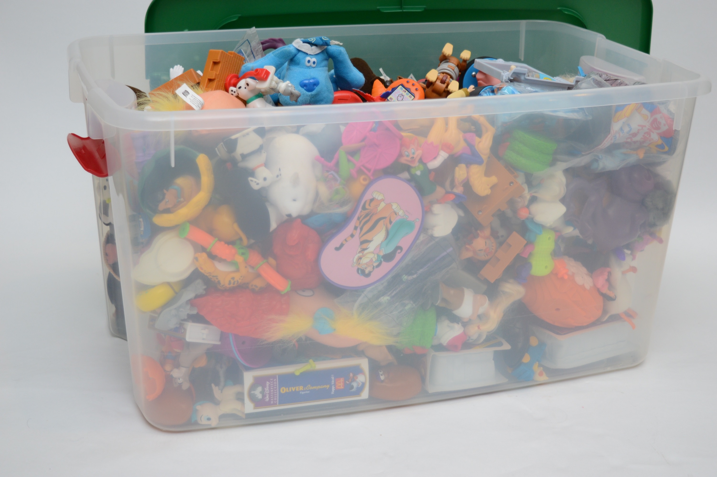 Bin of Collectible McDonalds Toys