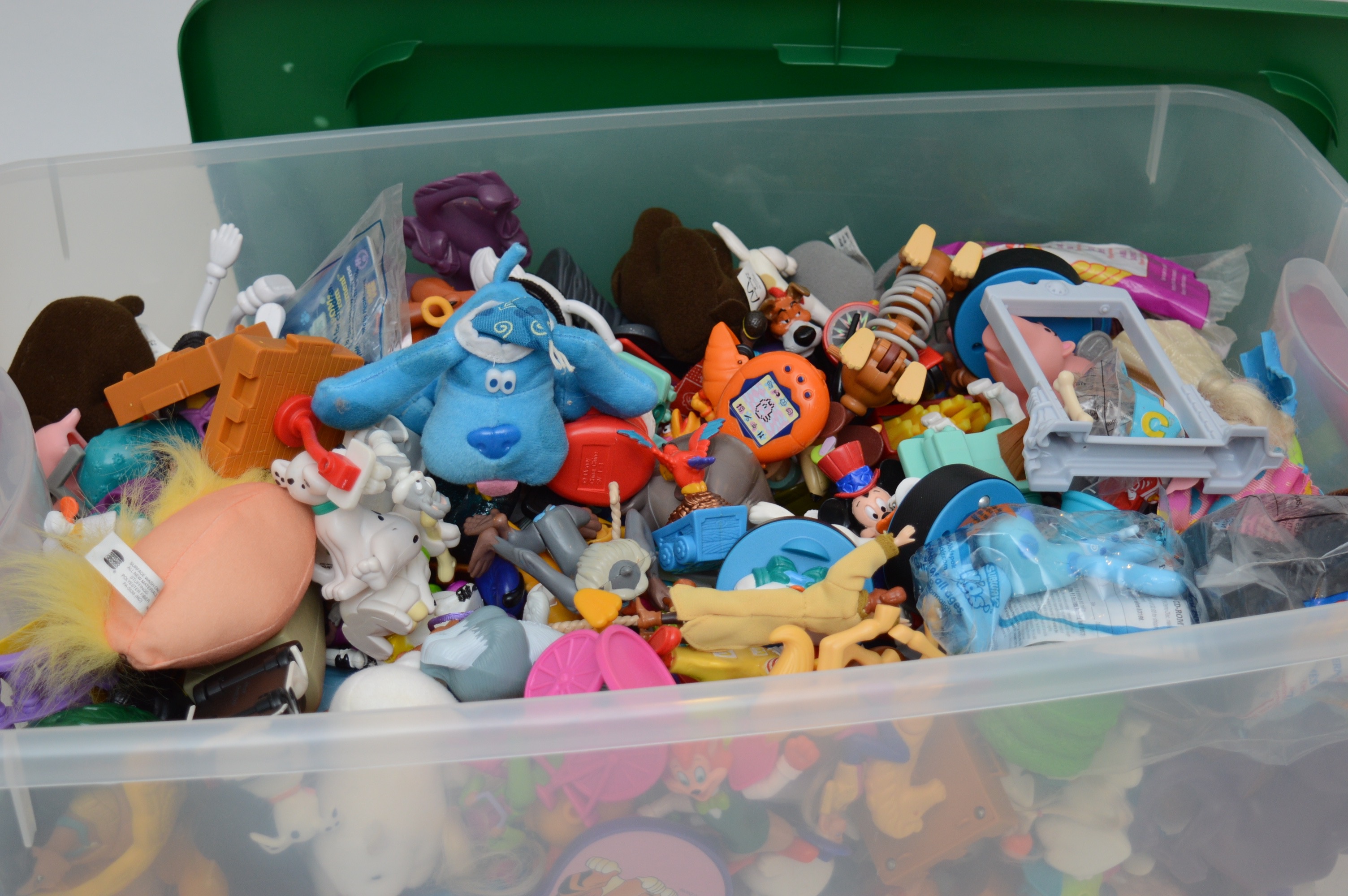 Bin of Collectible McDonalds Toys