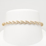 Sterling Silver Bracelet with Gold Wash Accents