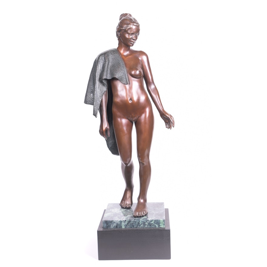 W. Stanley Proctor Cast Bronze Sculpture of a Woman