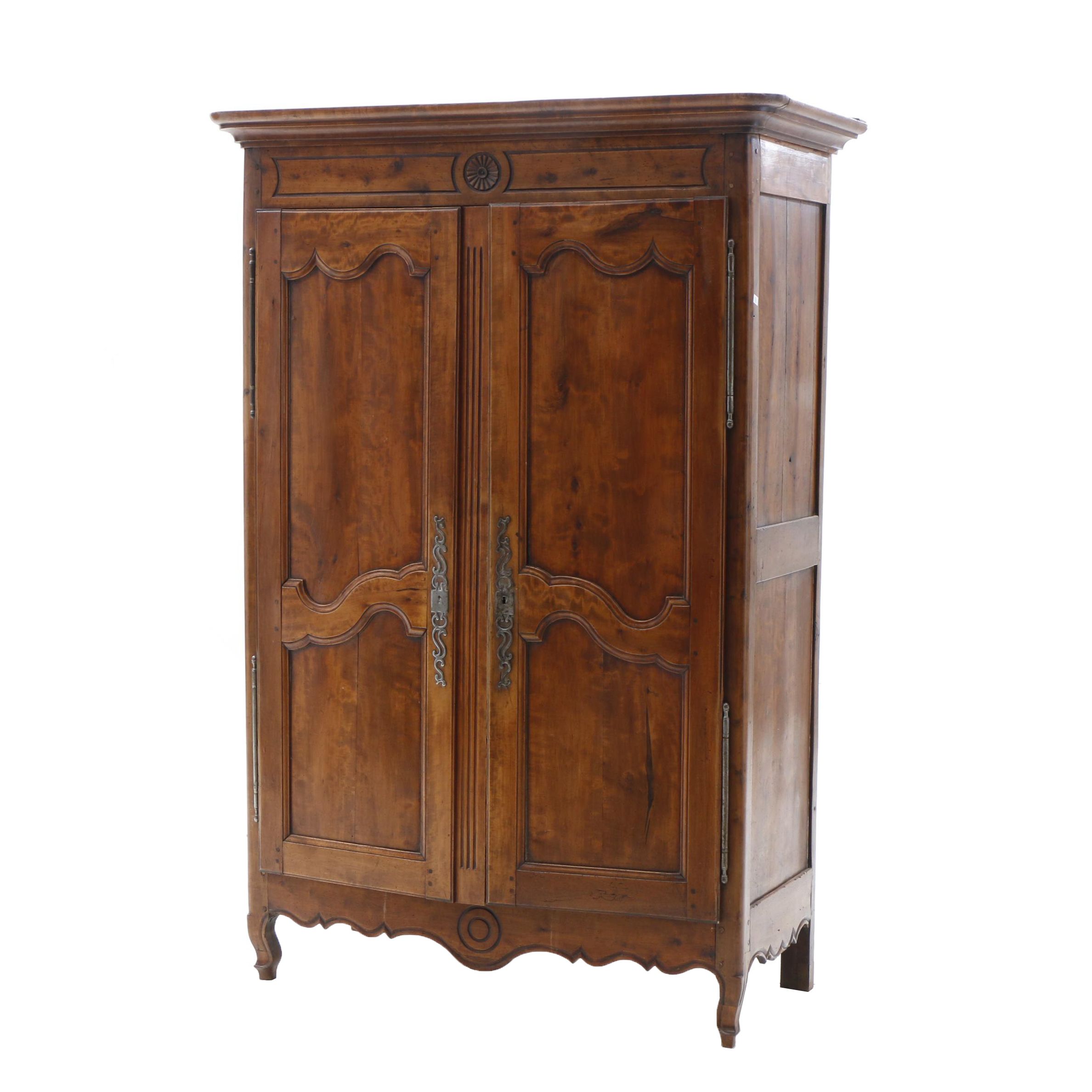 Louis XV Fruitwood Armoire, Early 19th Century
