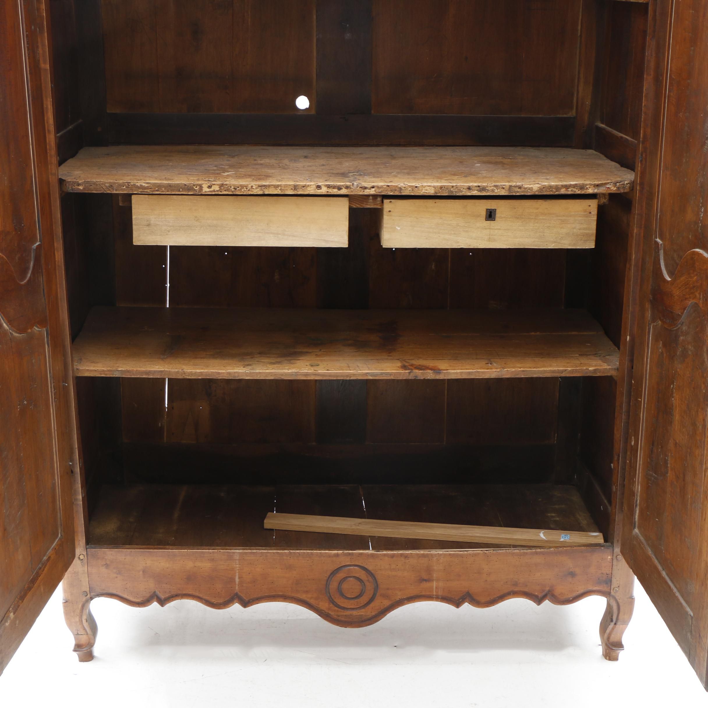 Louis XV Fruitwood Armoire, Early 19th Century
