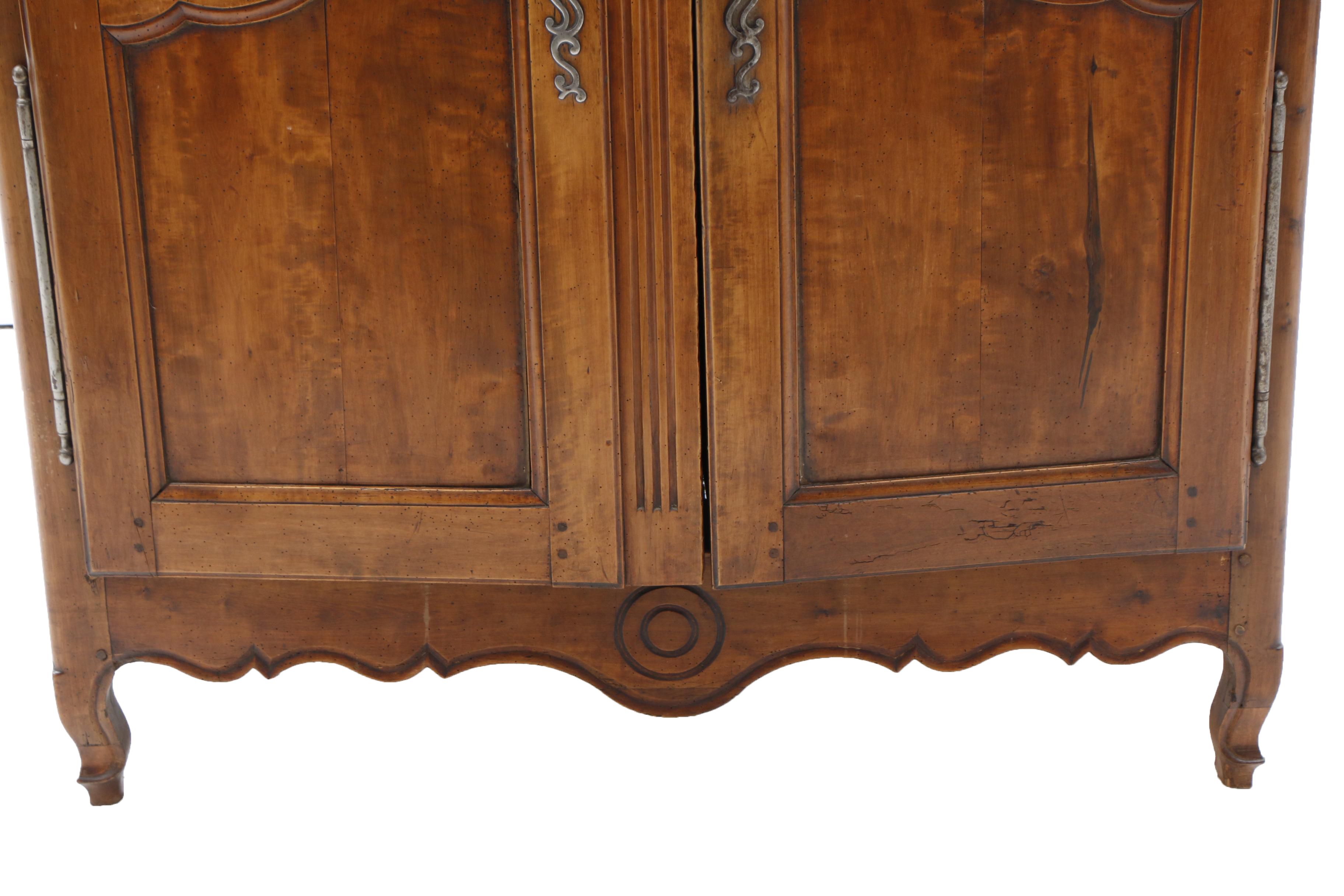 Louis XV Fruitwood Armoire, Early 19th Century