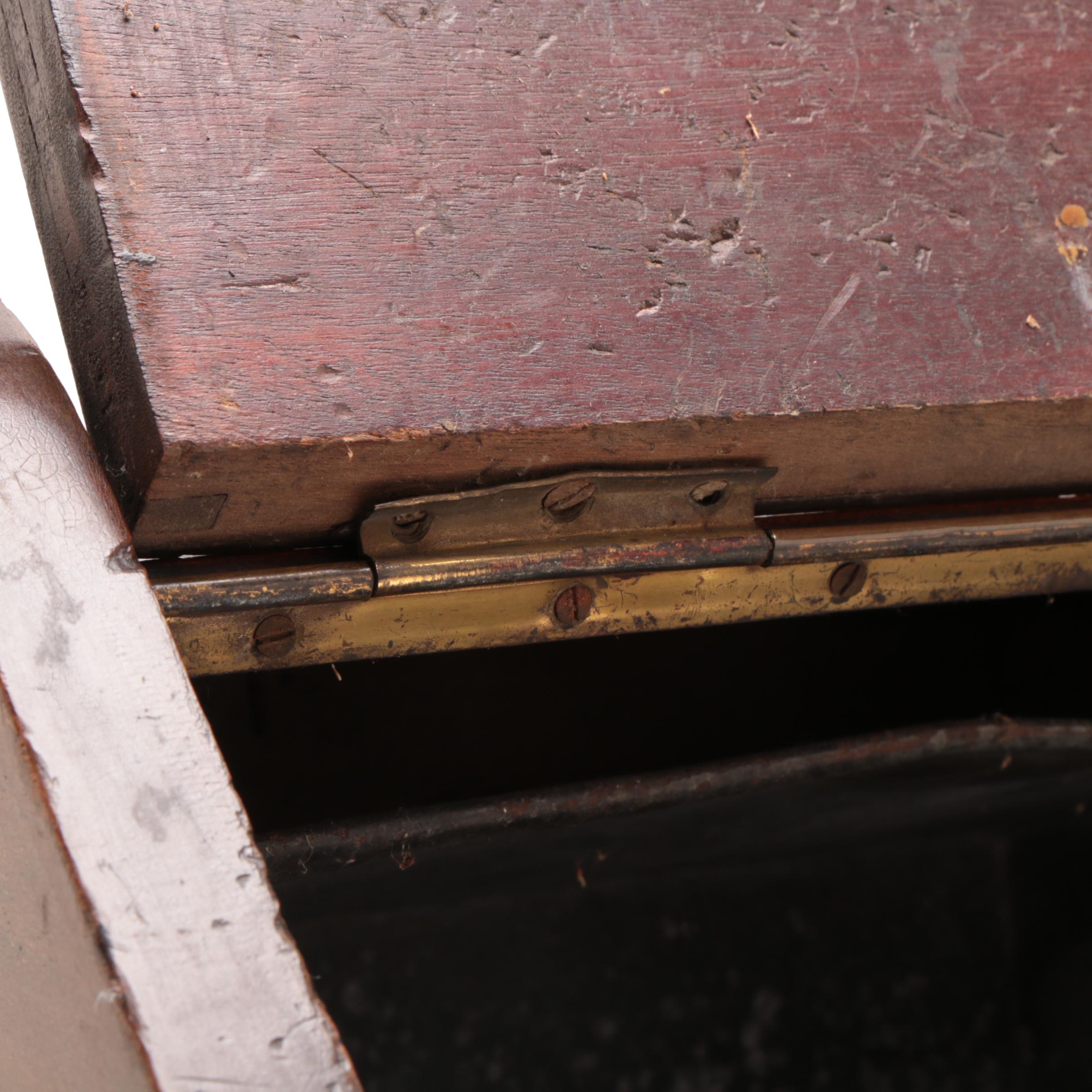 Wood Coal Scuttle and Scoop, Early 20th Century