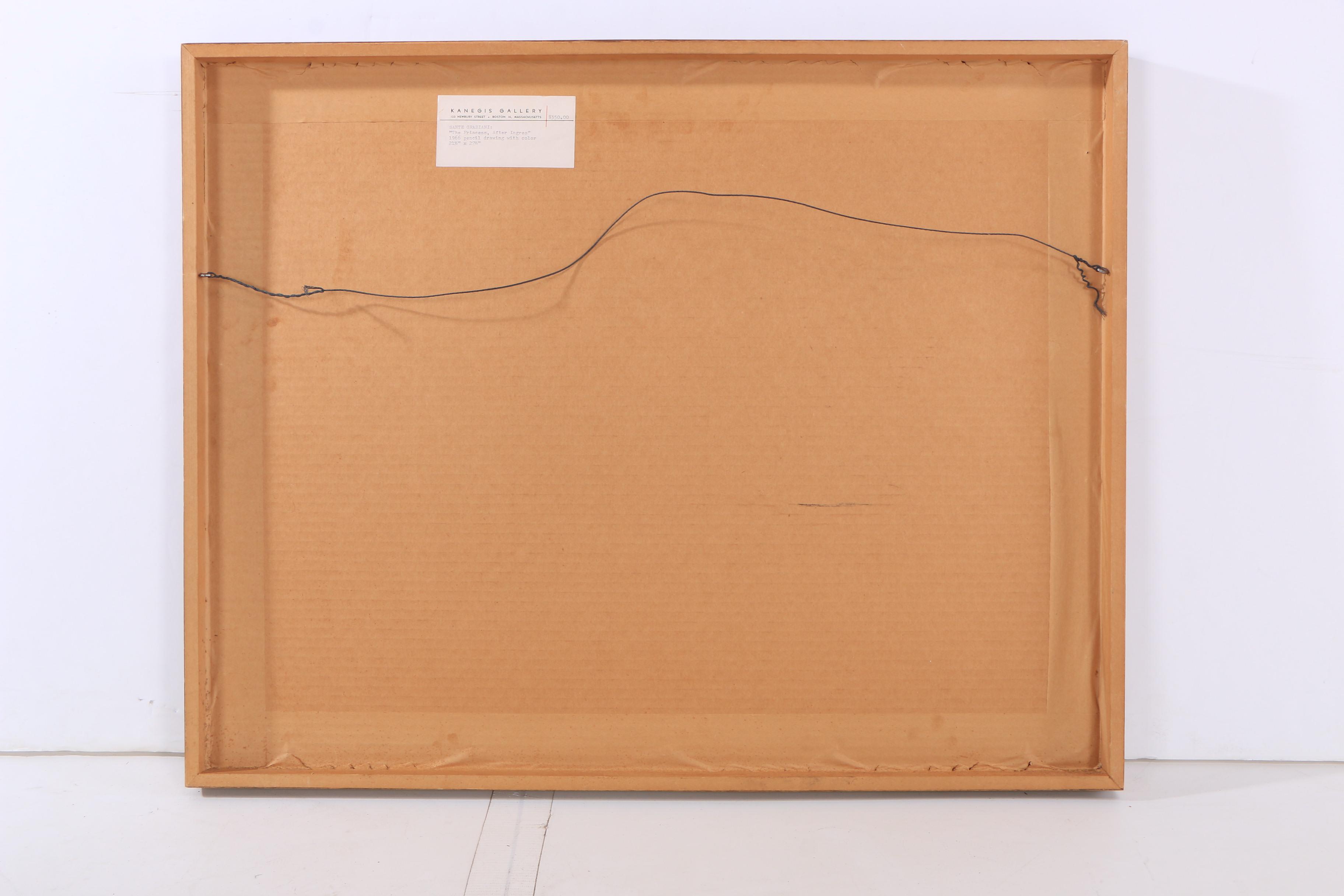 Santé Graziani Drawing "The Princess, After Ingres"