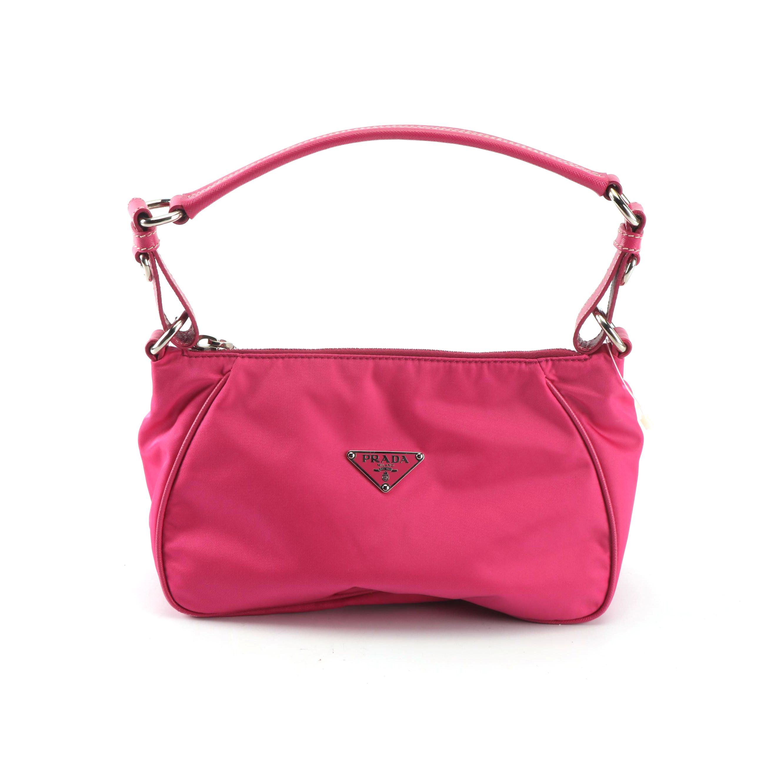 Prada Tessuto Sacca Fuchsia Pink Nylon Handbag