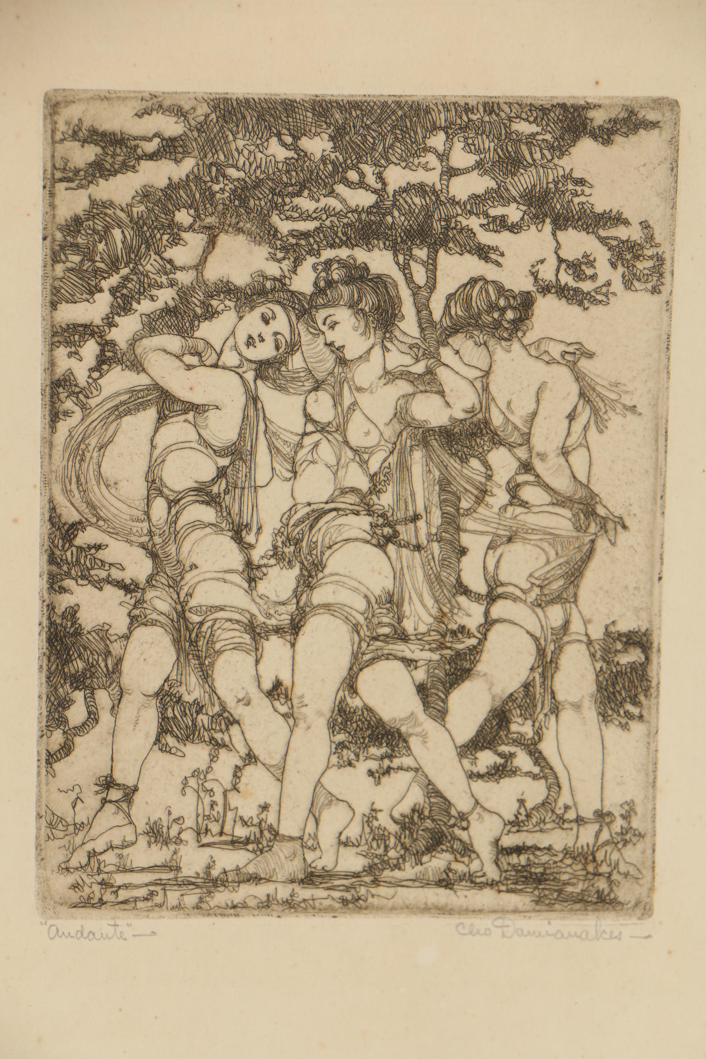 Cleo Damianakes (Wilkins) Etchings