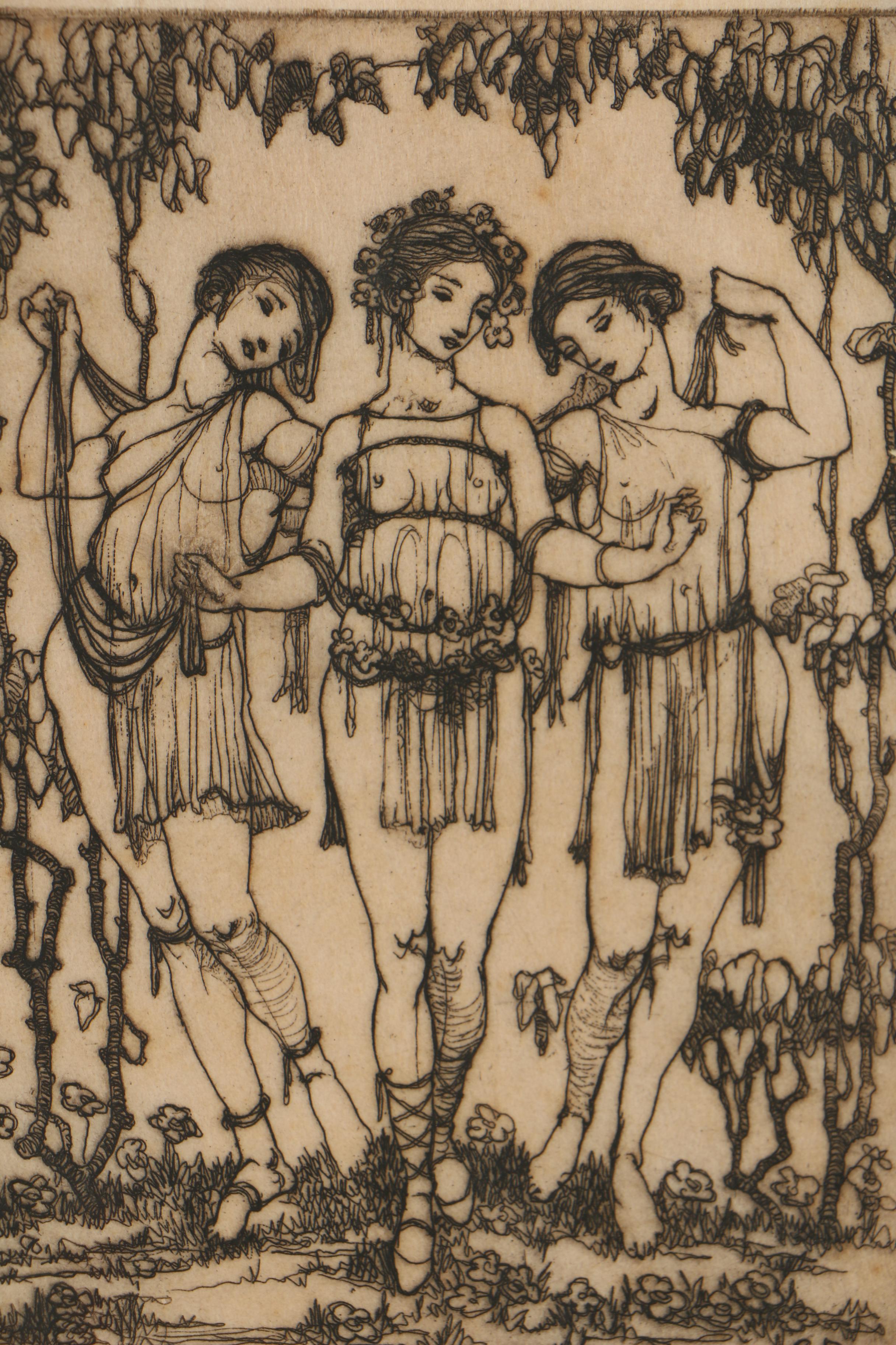 Cleo Damianakes (Wilkins) Etchings