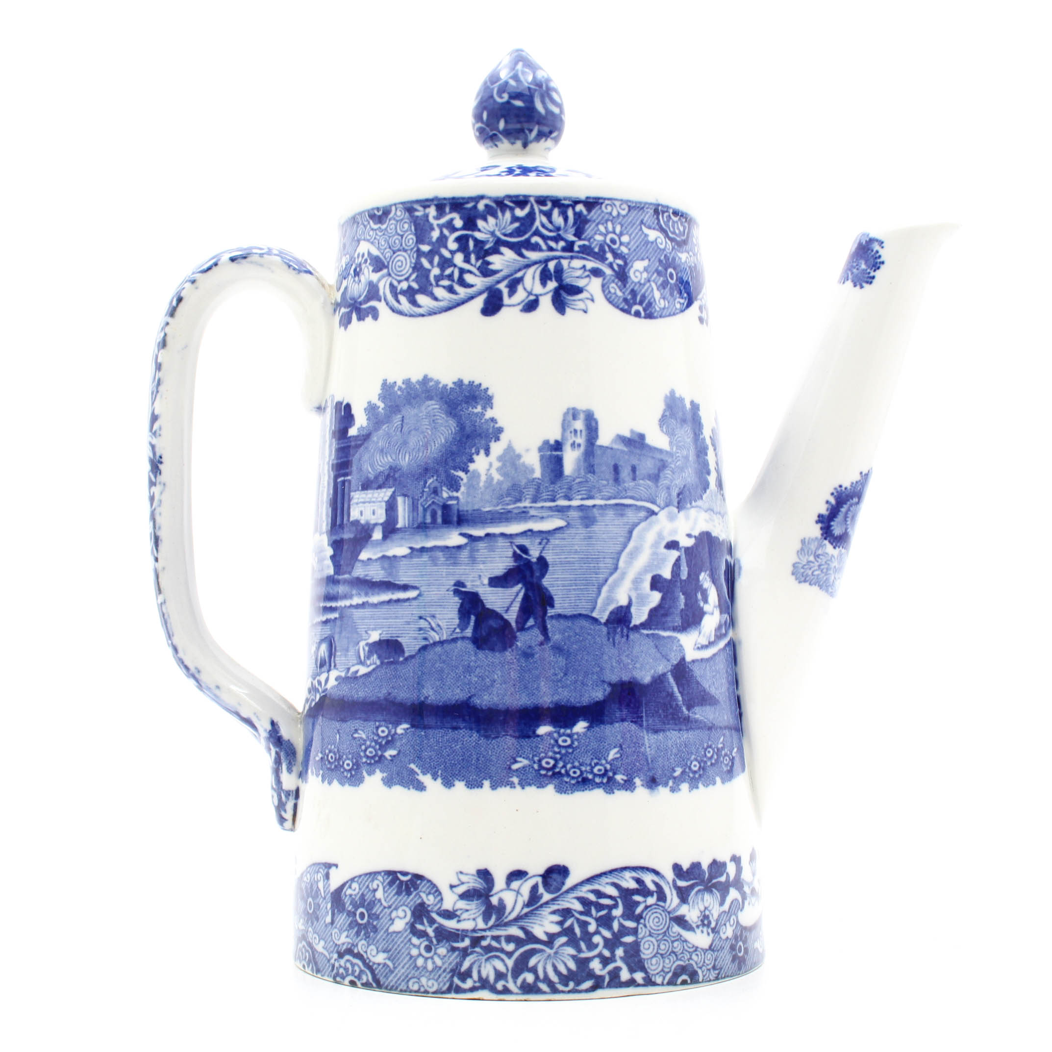 Copeland Spode "Italian" Blue Transferware Coffee Pot
