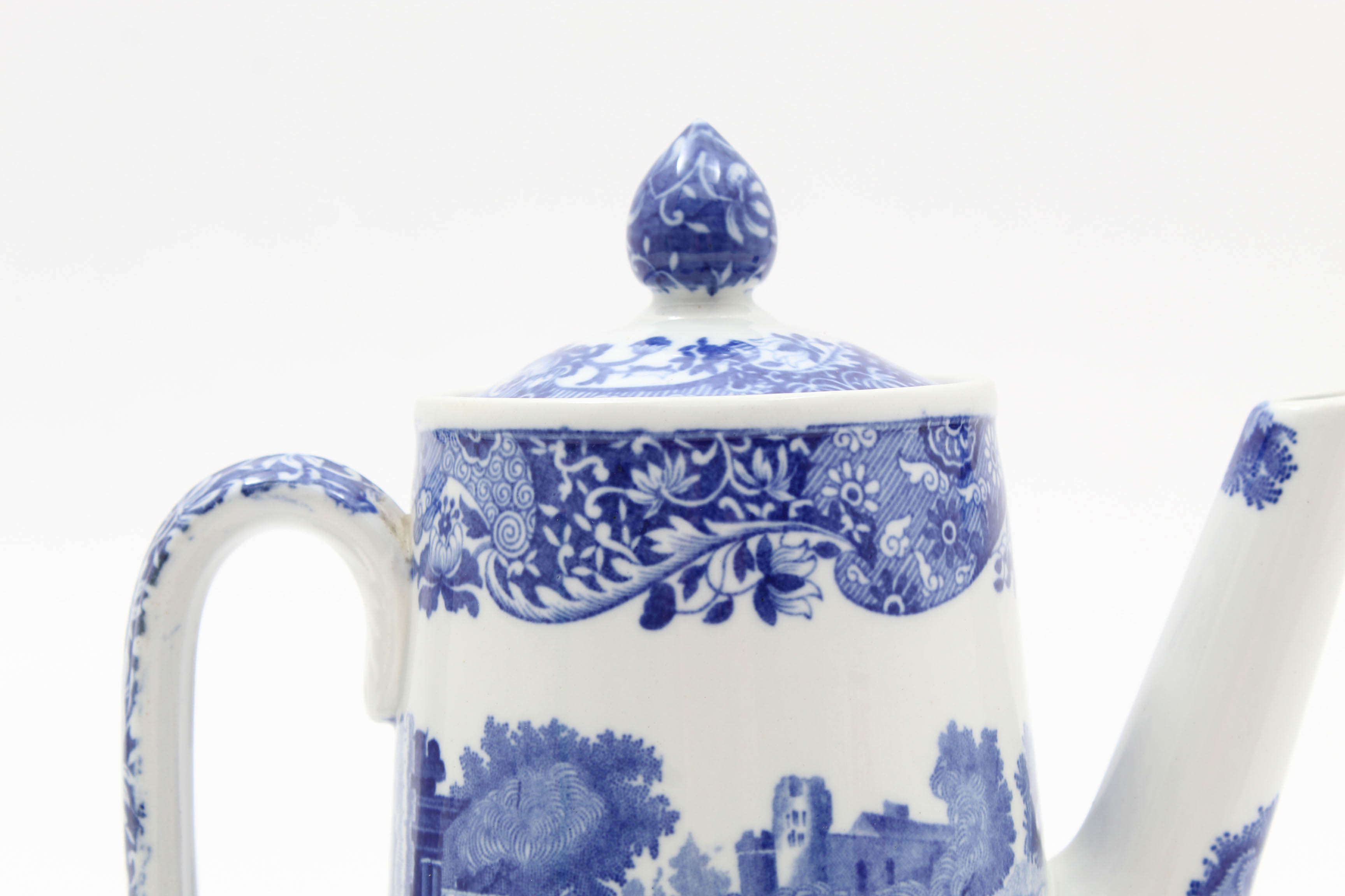 Copeland Spode "Italian" Blue Transferware Coffee Pot