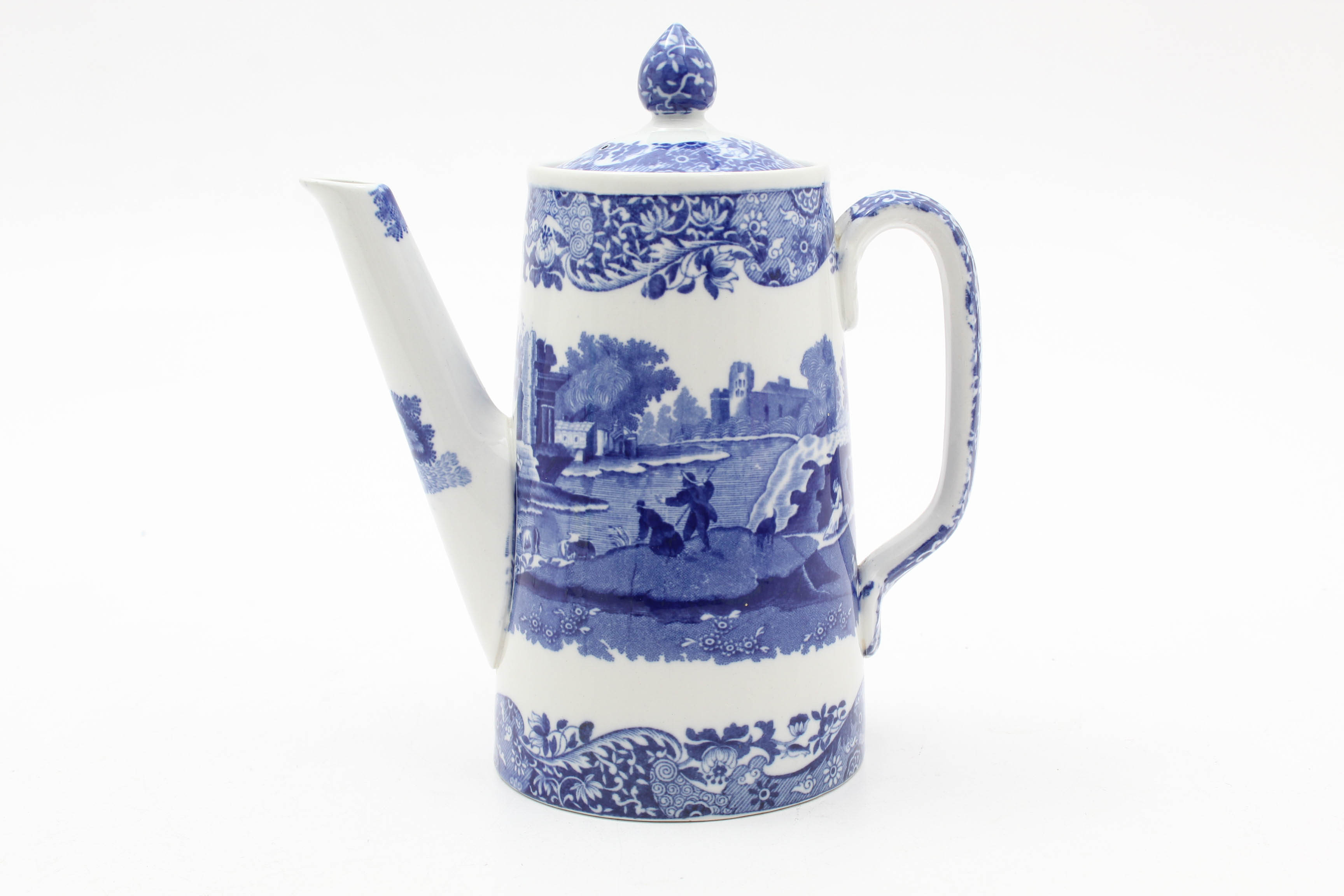 Copeland Spode "Italian" Blue Transferware Coffee Pot