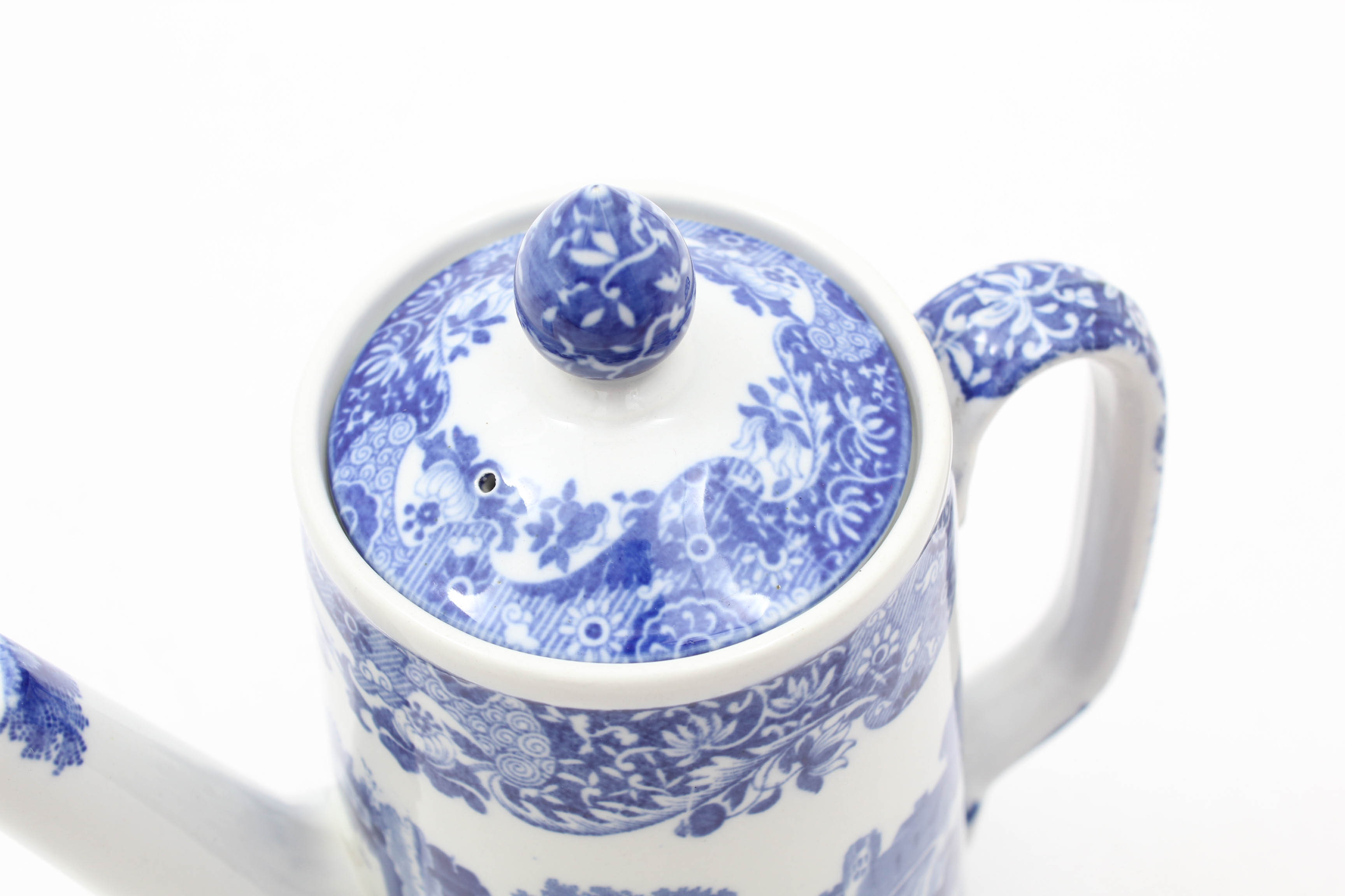 Copeland Spode "Italian" Blue Transferware Coffee Pot