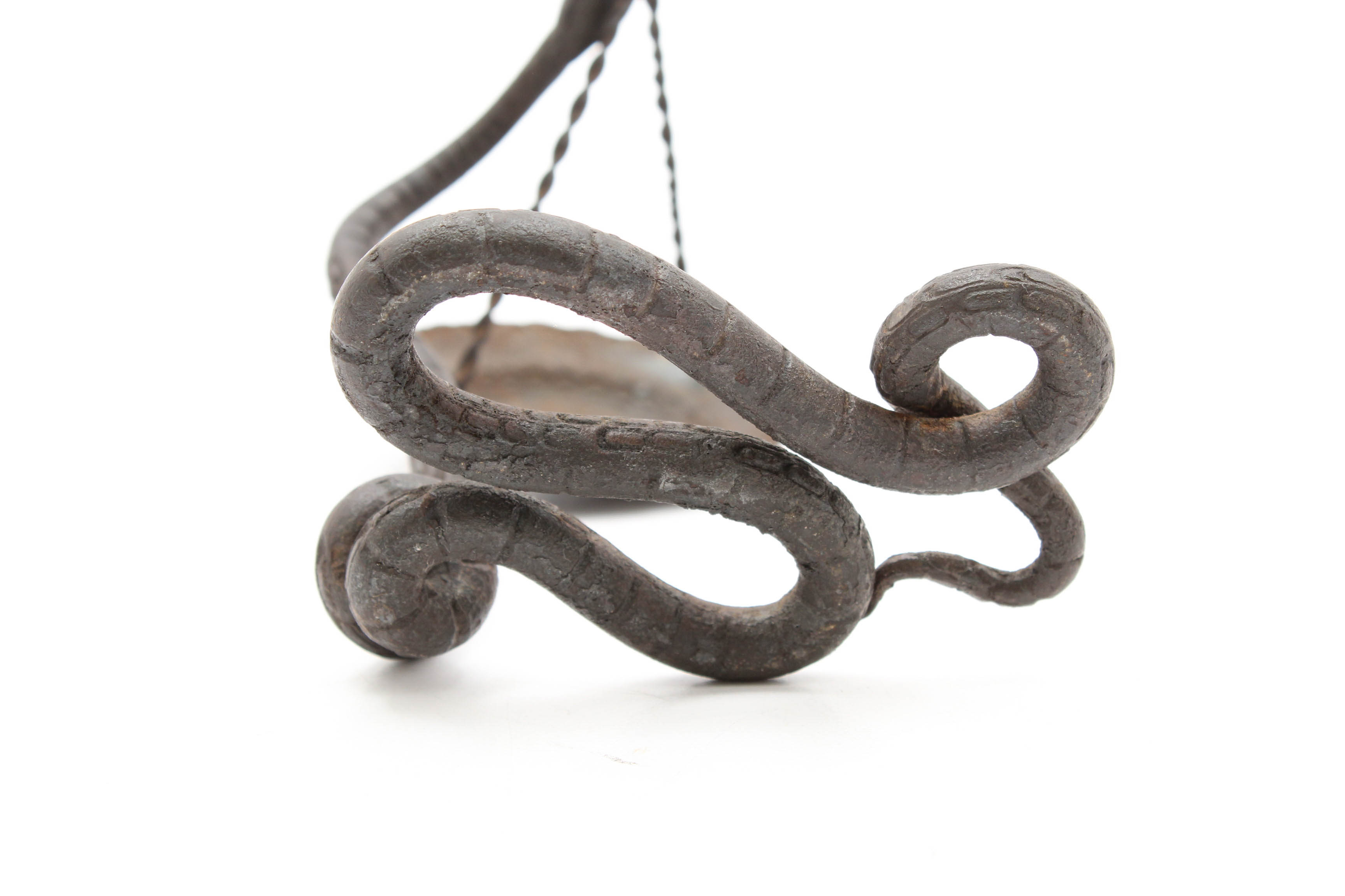 Cast Metal Writhing Snake Incense Burner