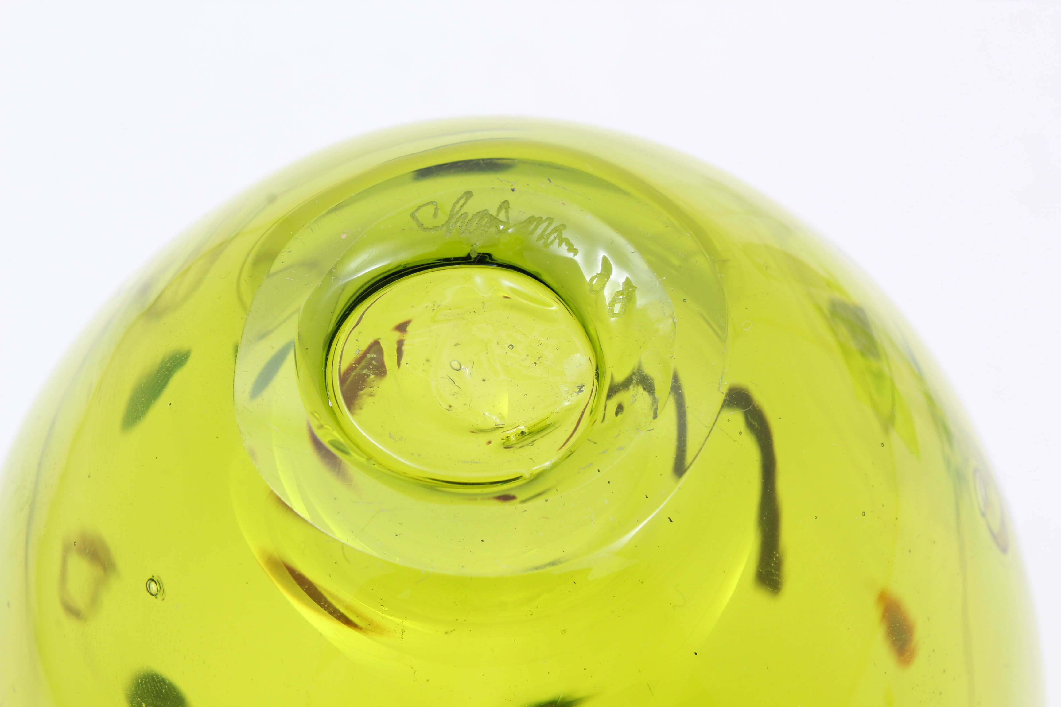 Vases Featuring Tom Chapman Hand-Blown Art Glass Vase