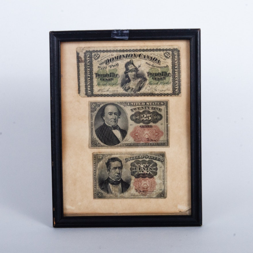 United States and Canada Fractional Currency Notes