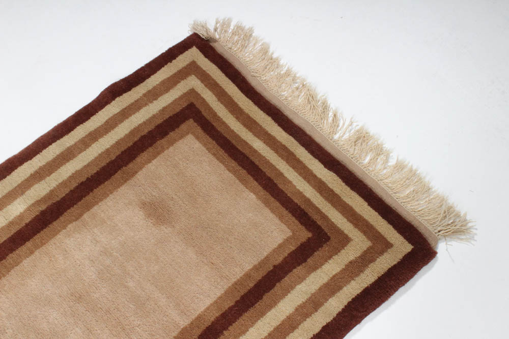Hand-Knotted Romanian-Persian Gabbeh Mid Century Style Rug