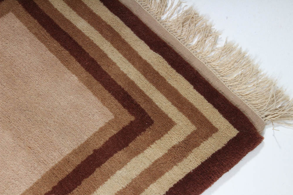 Hand-Knotted Romanian-Persian Gabbeh Mid Century Style Rug