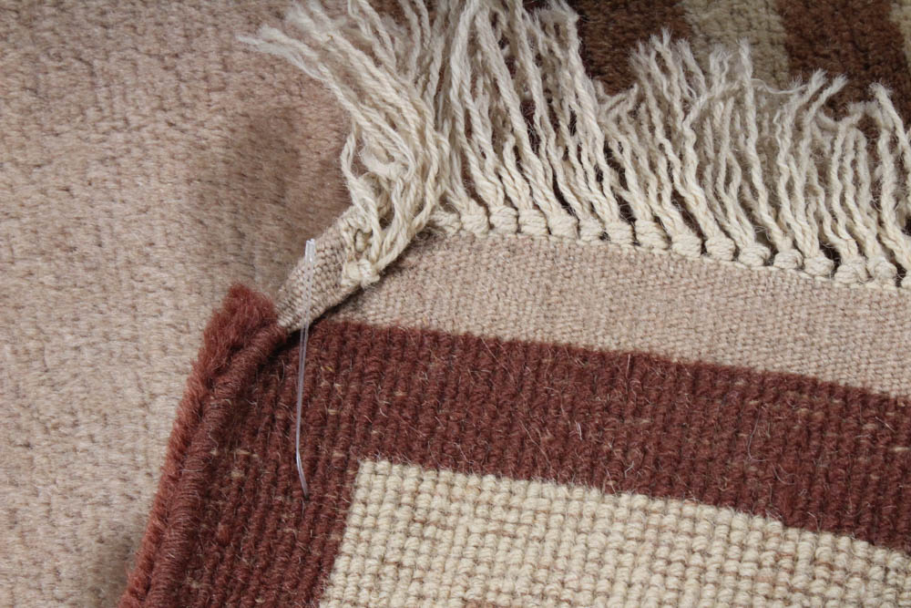 Hand-Knotted Romanian-Persian Gabbeh Mid Century Style Rug