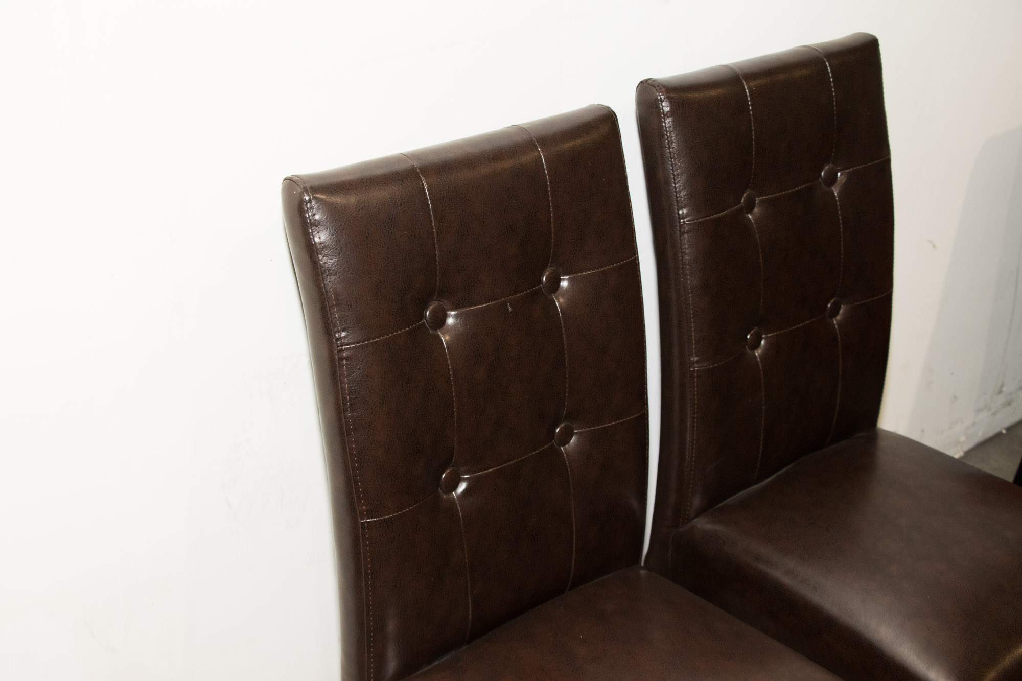 Pair of Contemporary Faux Leather Dining Chairs