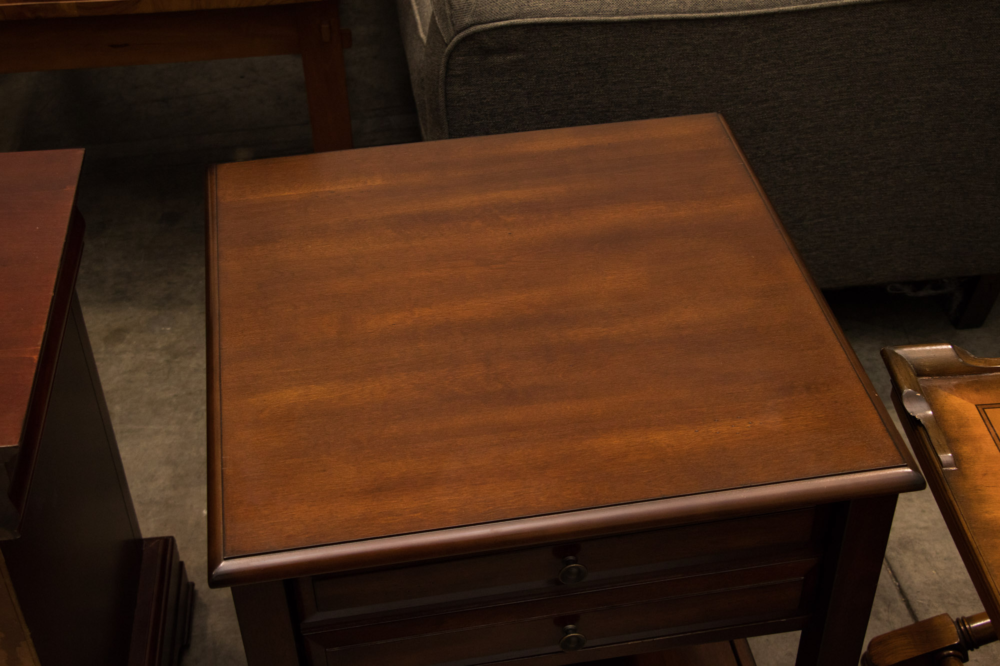 Contemporary Hardwood Veneer Nightstand