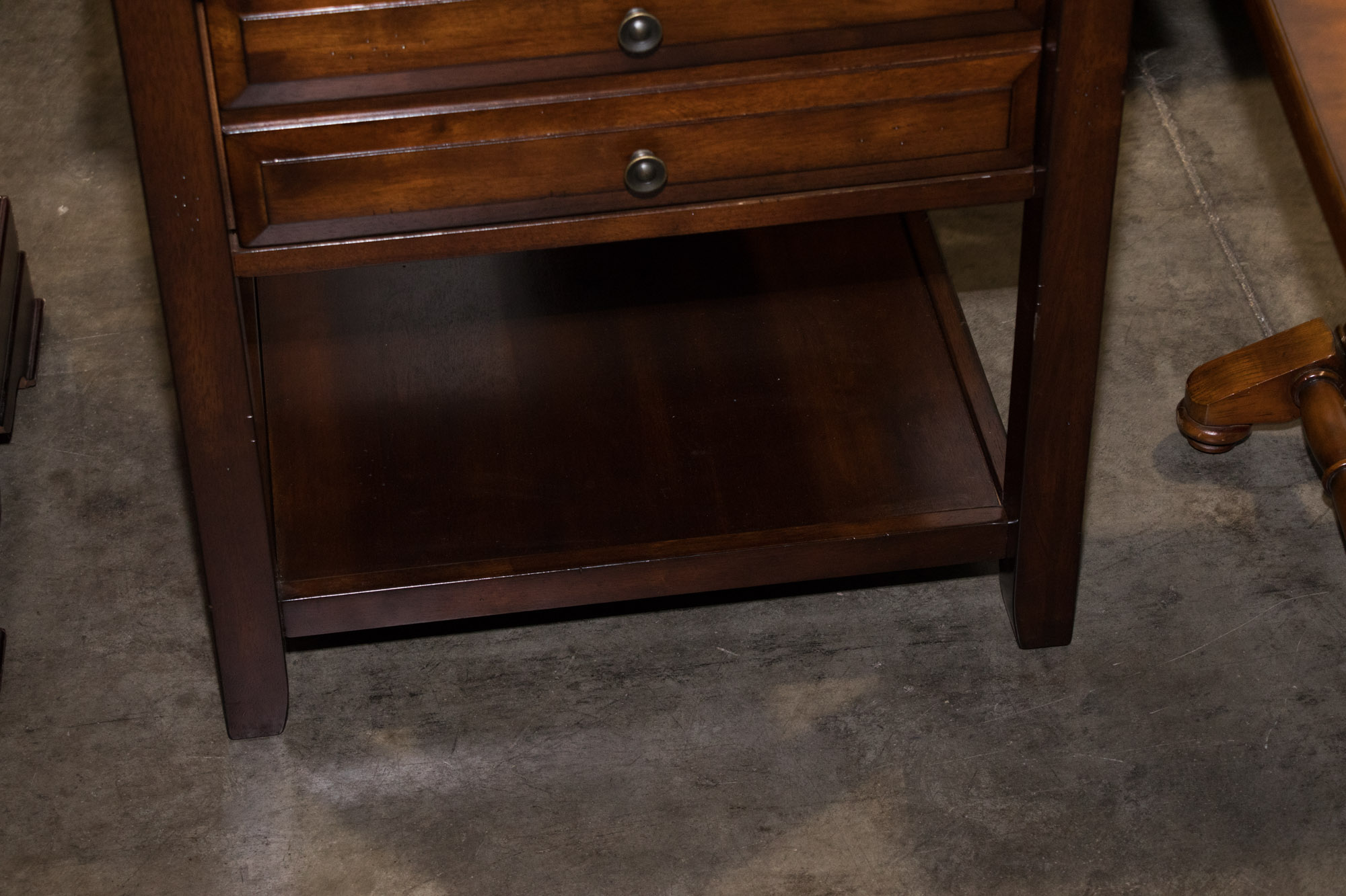 Contemporary Hardwood Veneer Nightstand