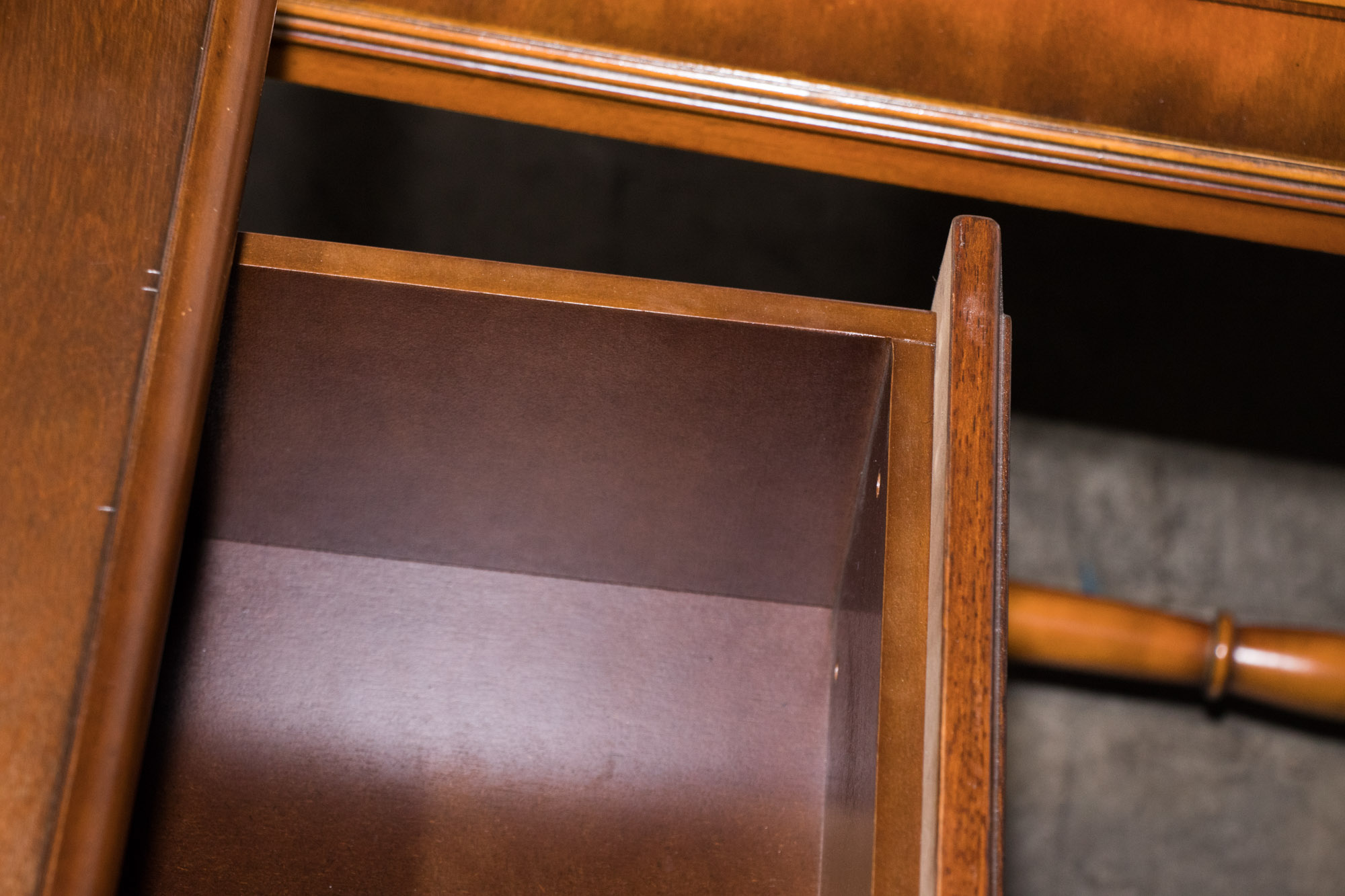 Contemporary Hardwood Veneer Nightstand