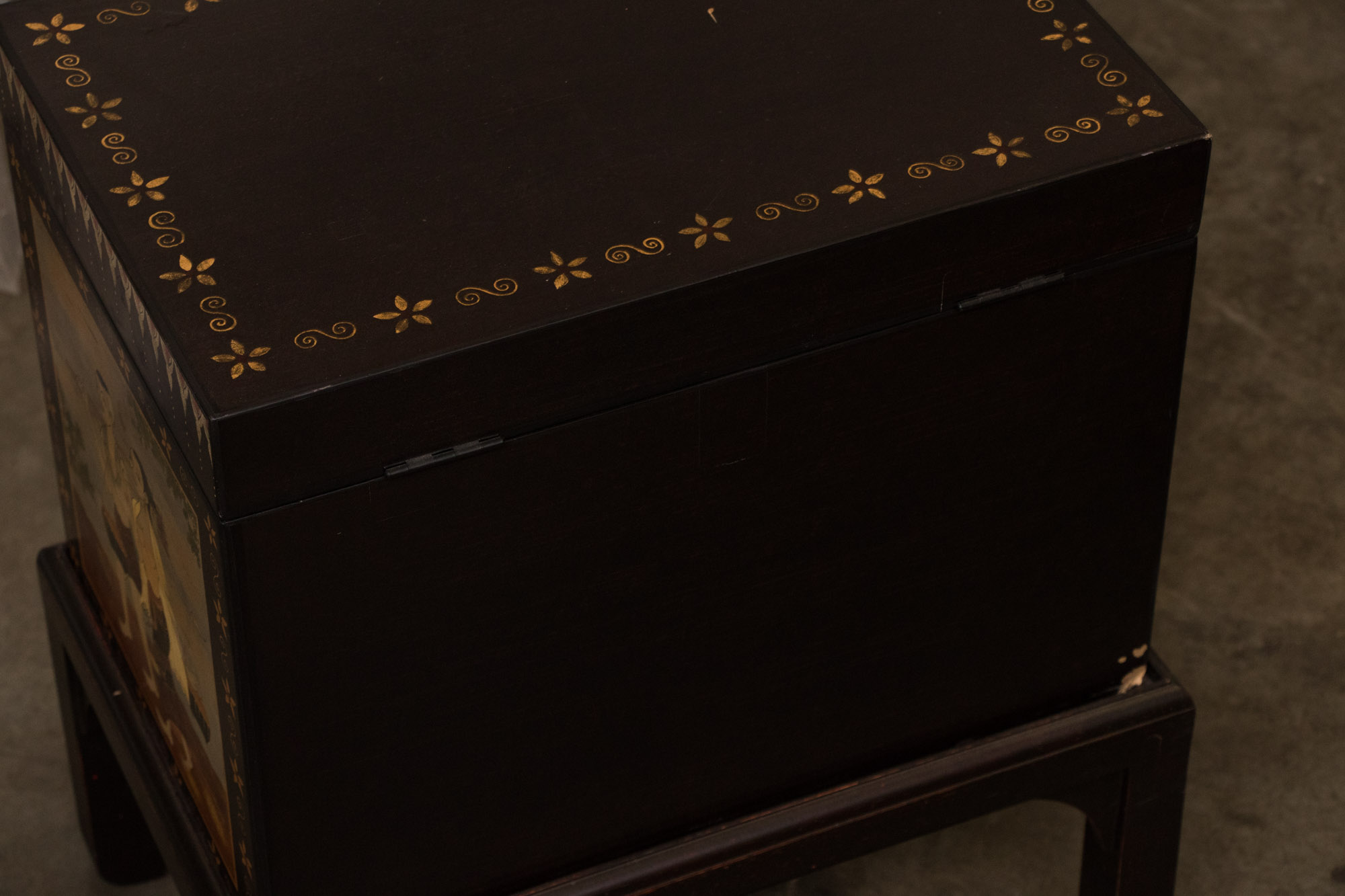 Indonesian Style Hand-Painted Wooden Chest