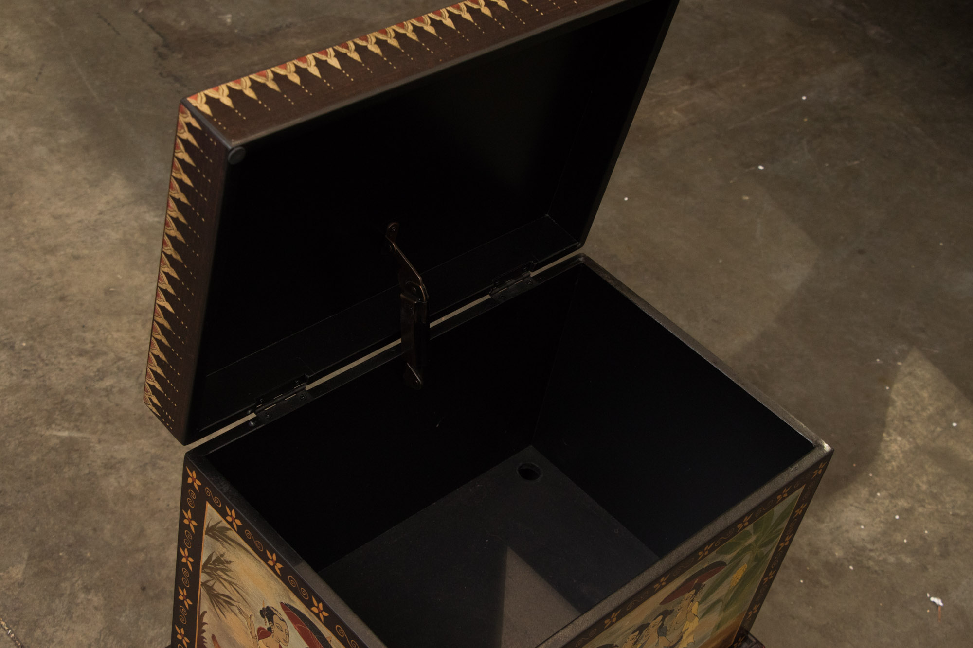 Indonesian Style Hand-Painted Wooden Chest