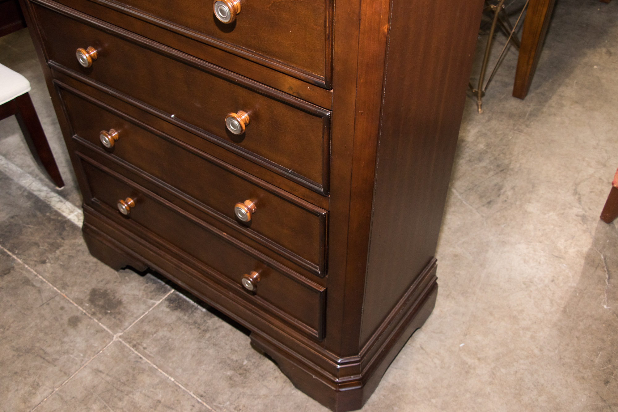 Federal Style Mahogany Finish Chest, 21st Century