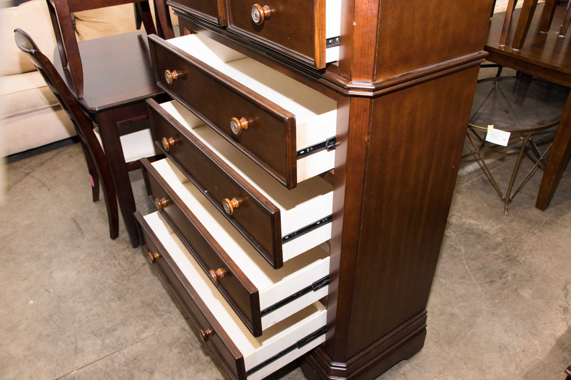 Federal Style Mahogany Finish Chest, 21st Century