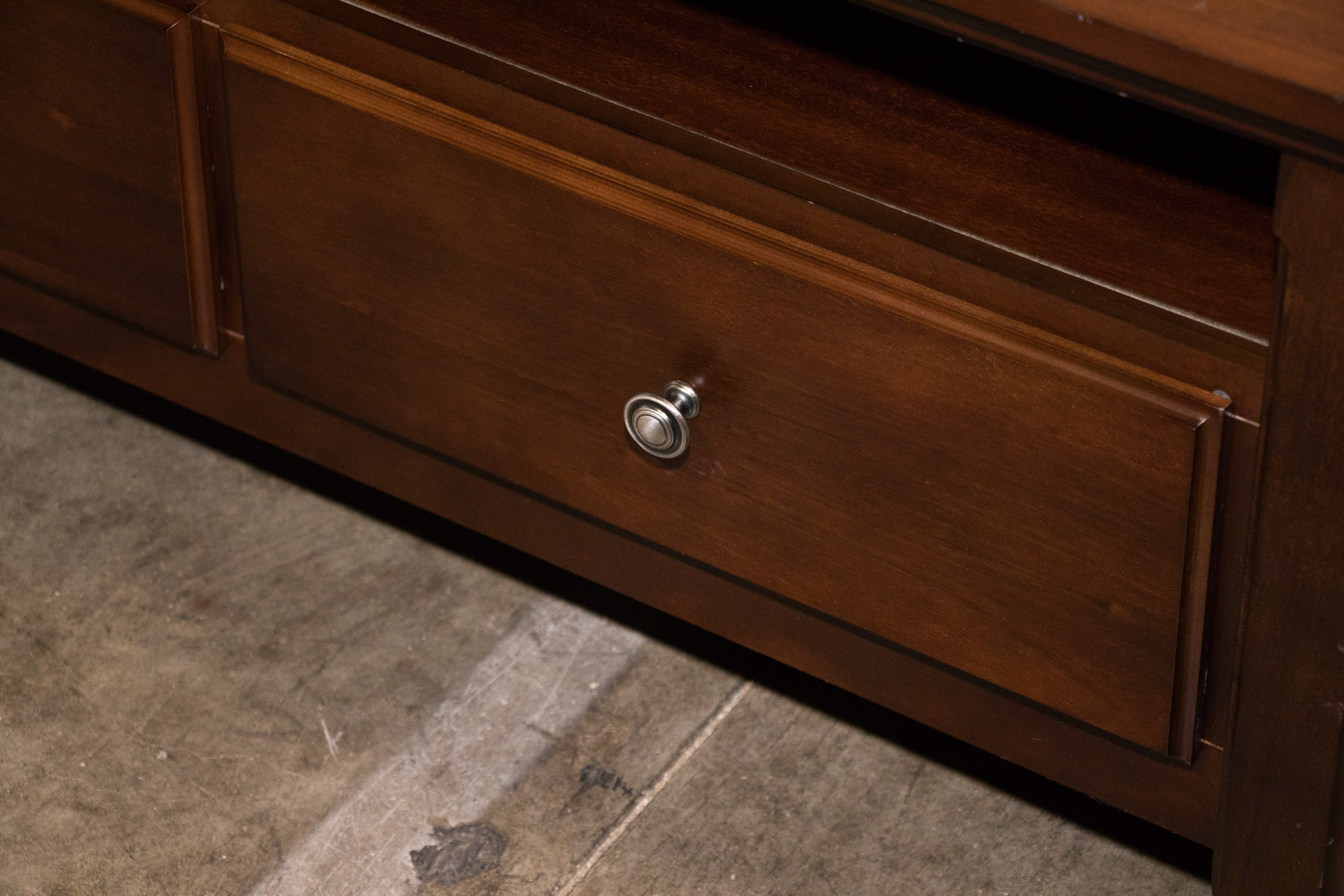 Contemporary Walnut Finish Coffee Table