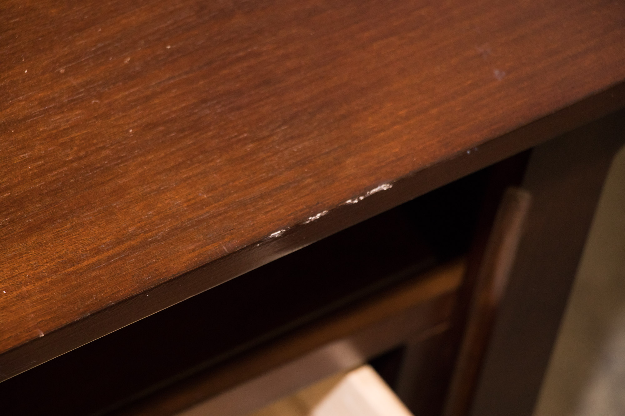 Contemporary Walnut Finish Coffee Table