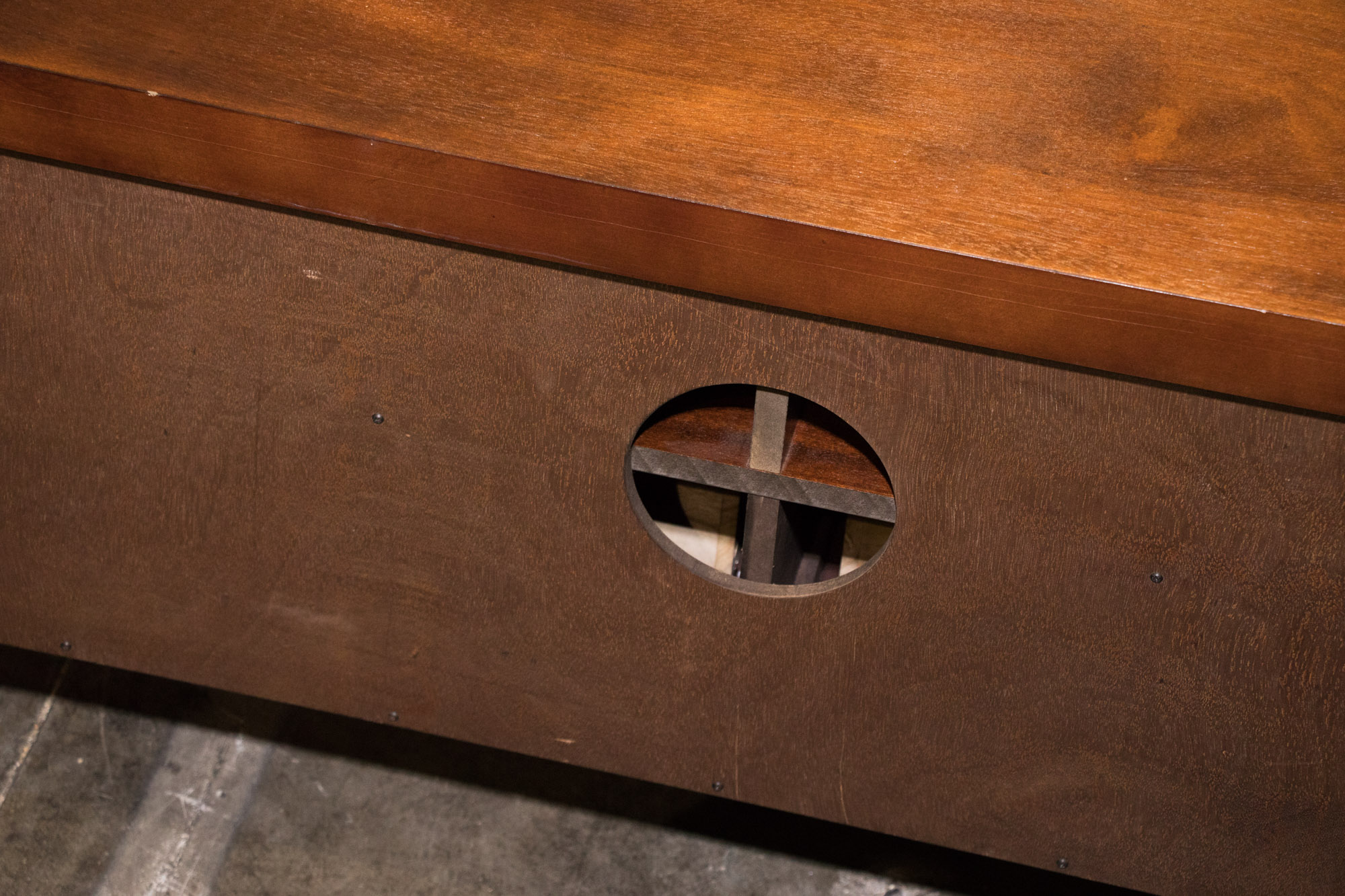 Contemporary Walnut Finish Coffee Table