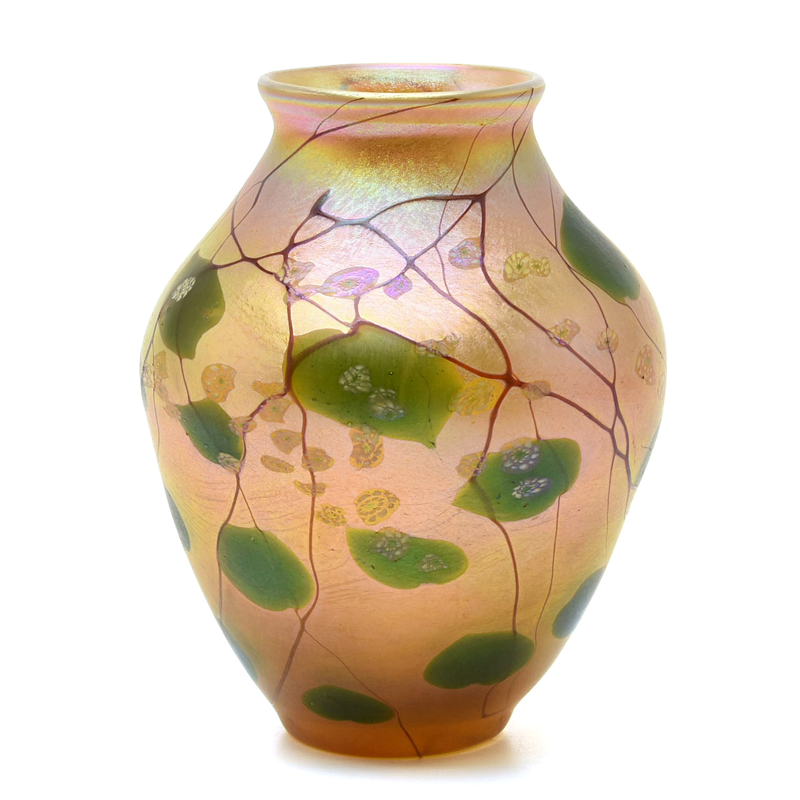 Tiffany Studios Millefiori Favrile Glass Vase