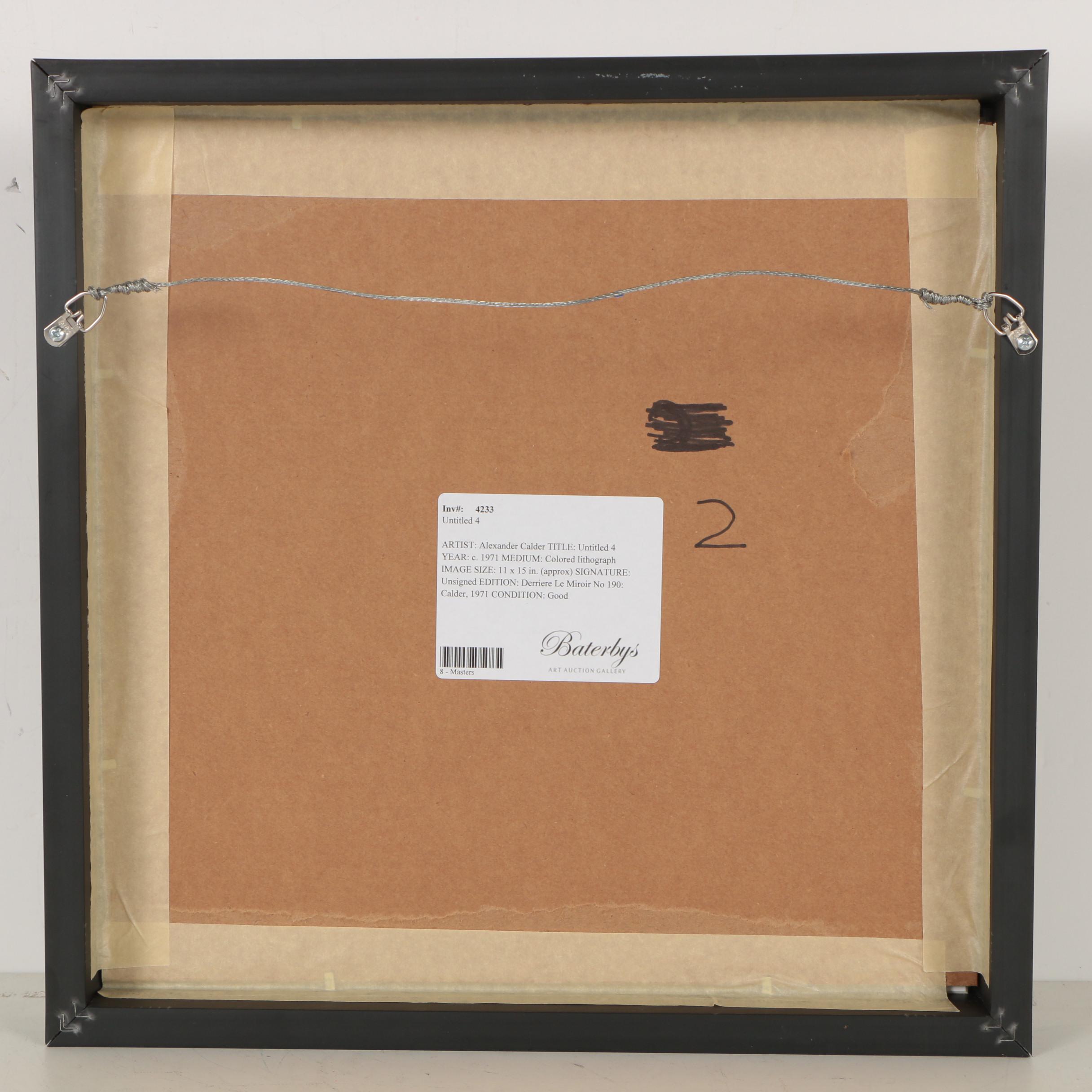 Alexander Calder Lithograph from "Derrière le Miroir"