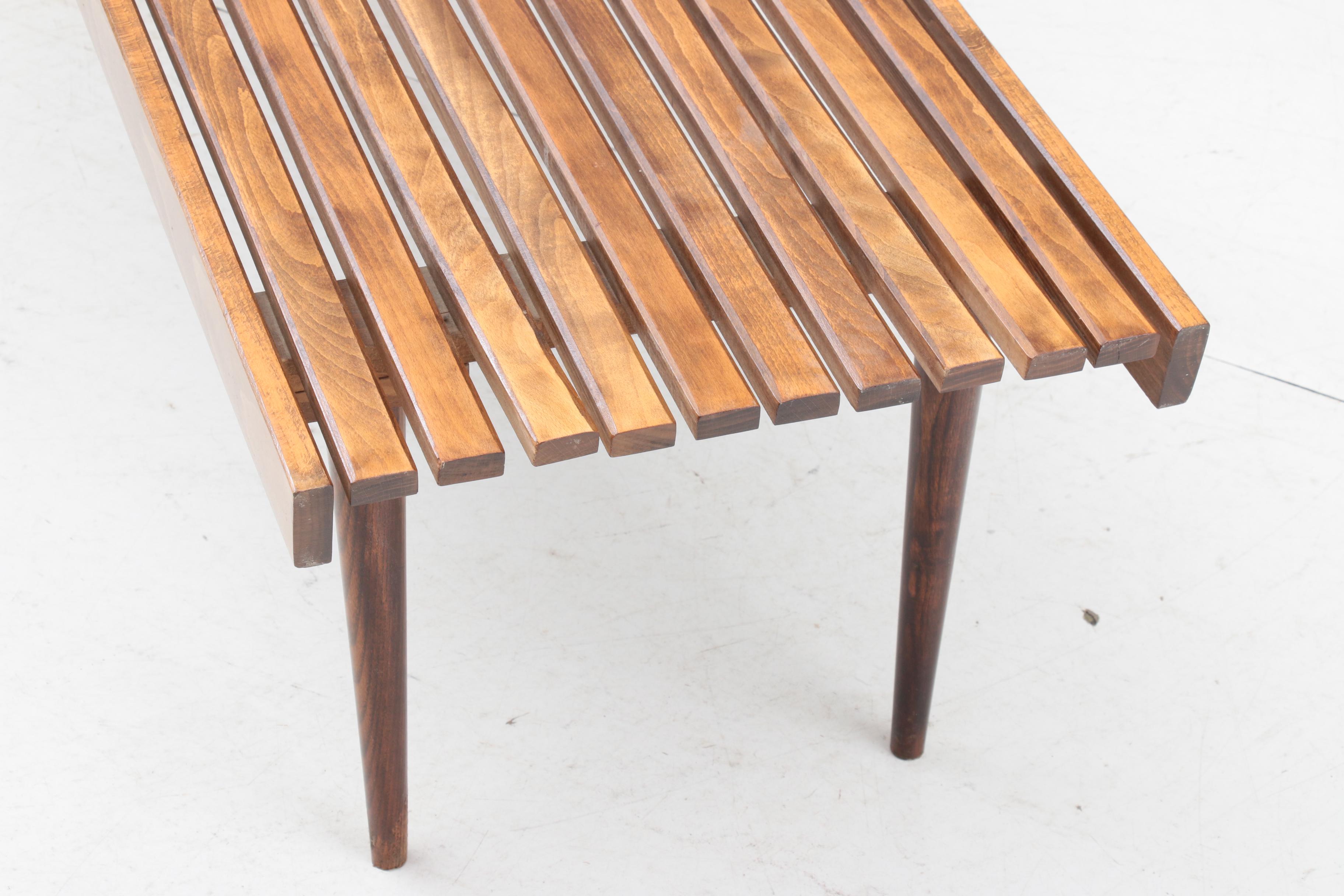Slatted Indoor Bench