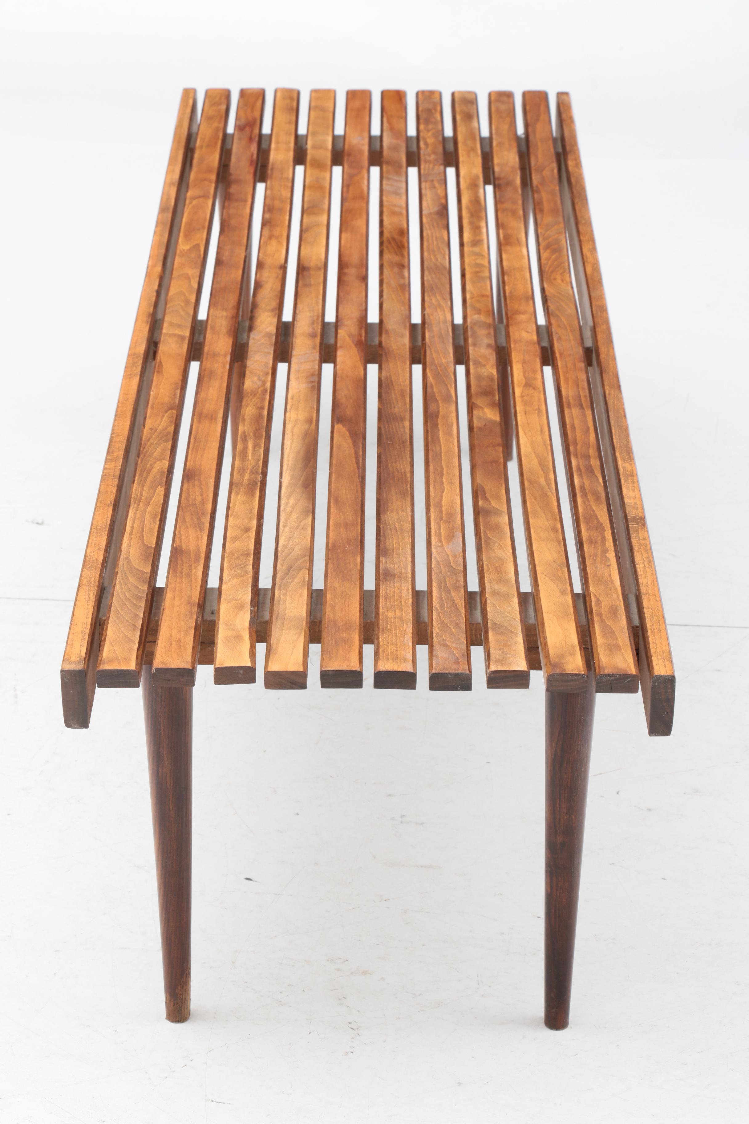 Slatted Indoor Bench