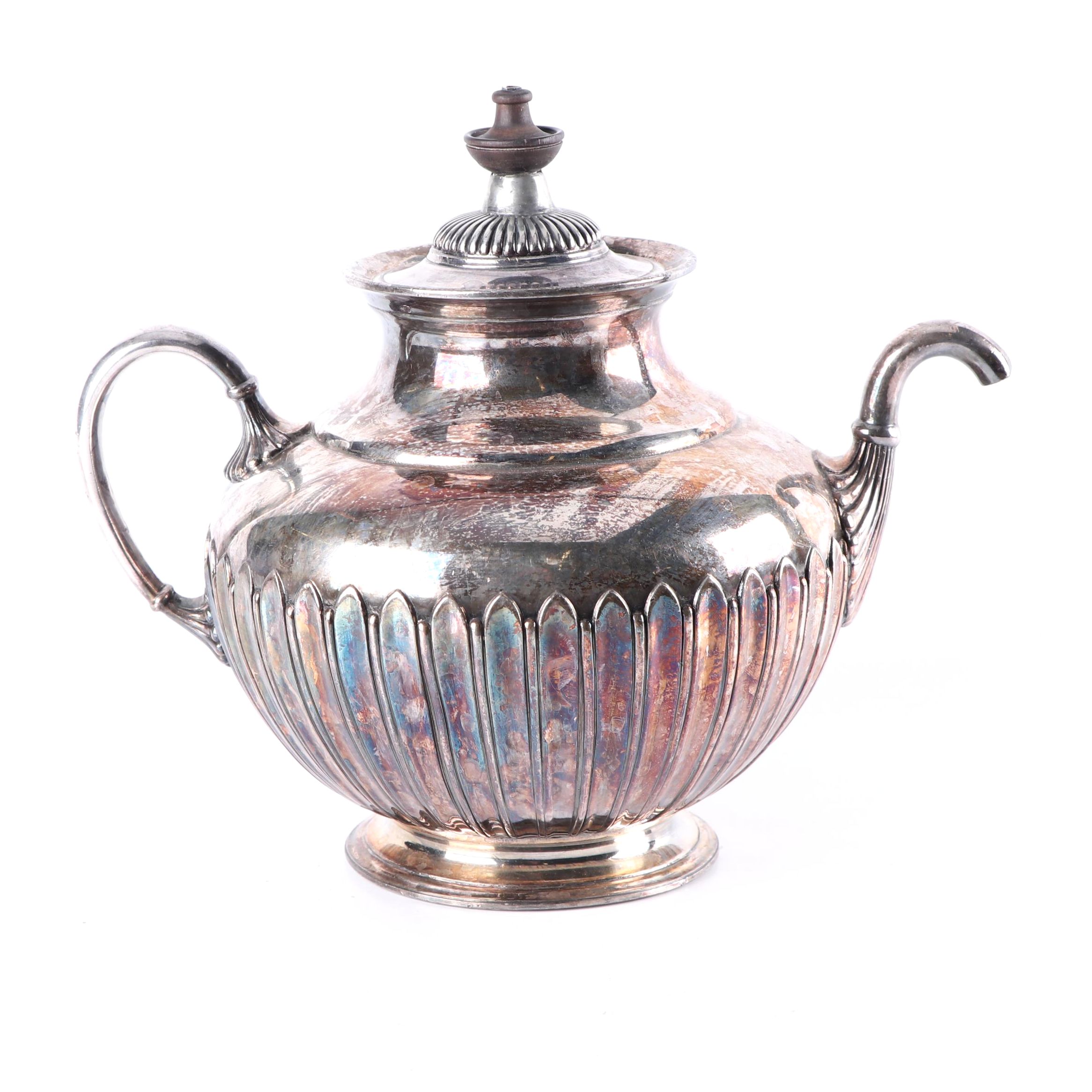 James Dixon & Sons English Silver Plate Self-Pouring Teapot, Late 19th Century