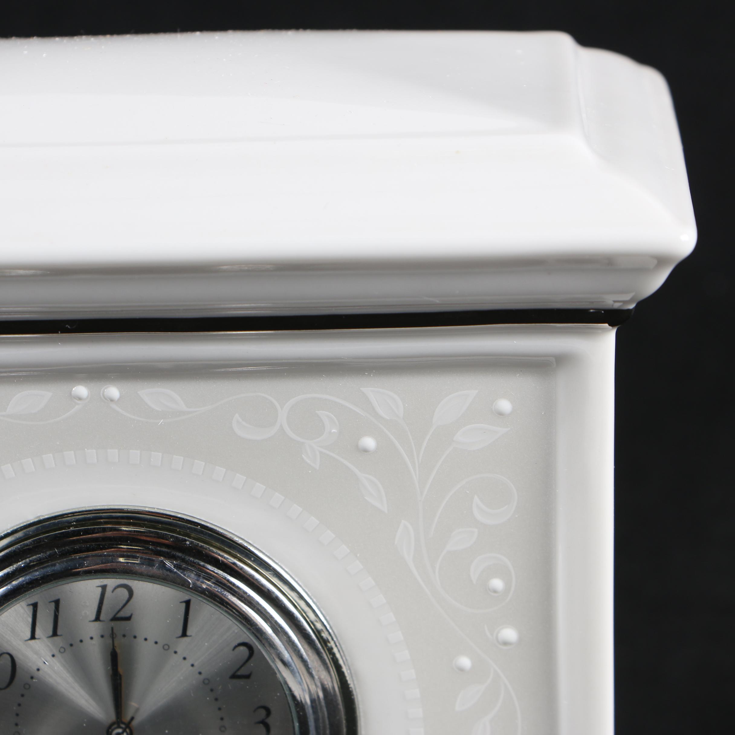 Lenox Porcelain "Opal Innocence" Mantel Clock