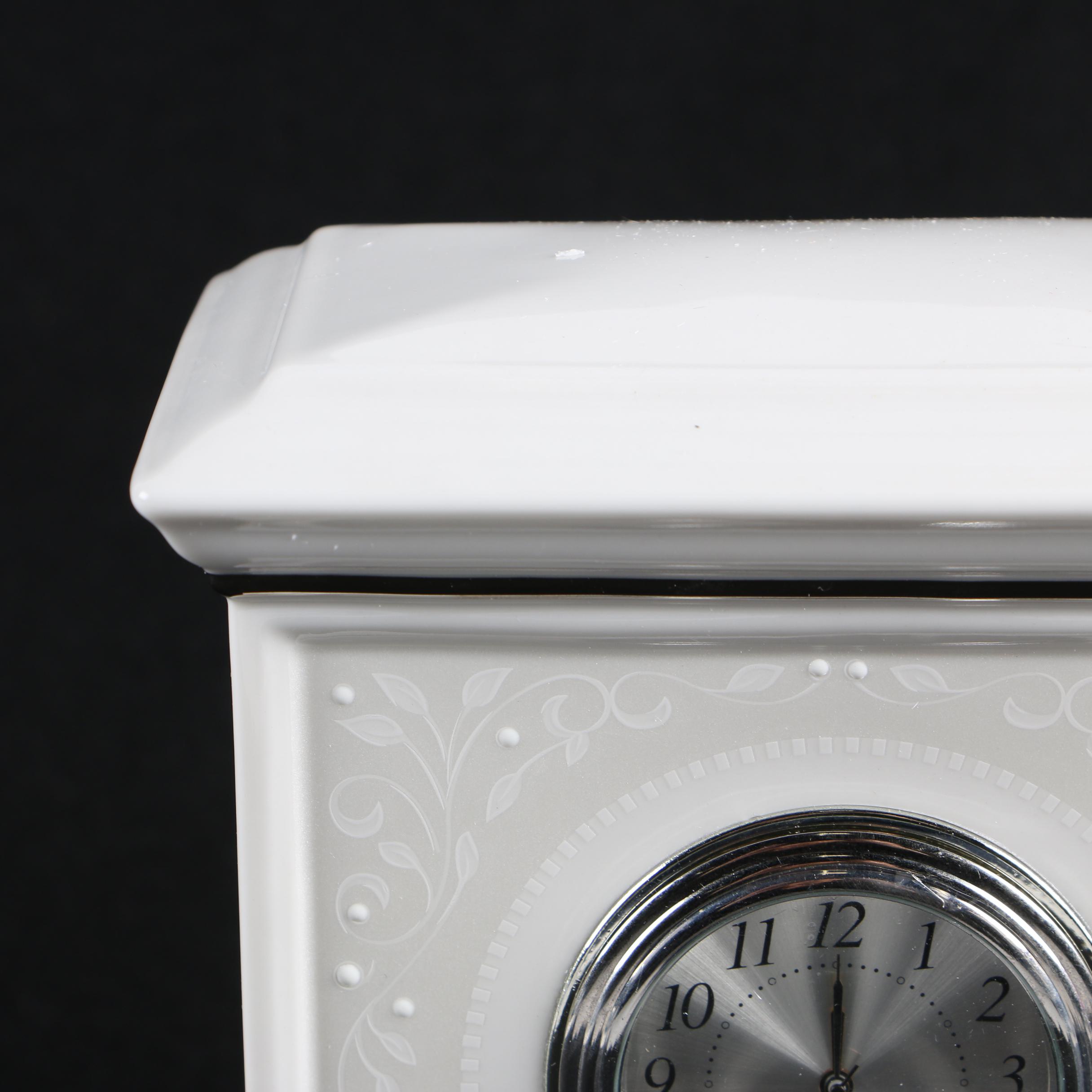 Lenox Porcelain "Opal Innocence" Mantel Clock